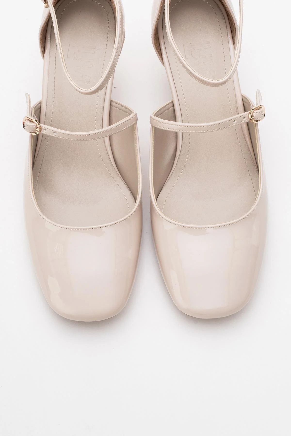 Emly - Off-White Square Toe Low Heel Shoe (Women) - Image 2