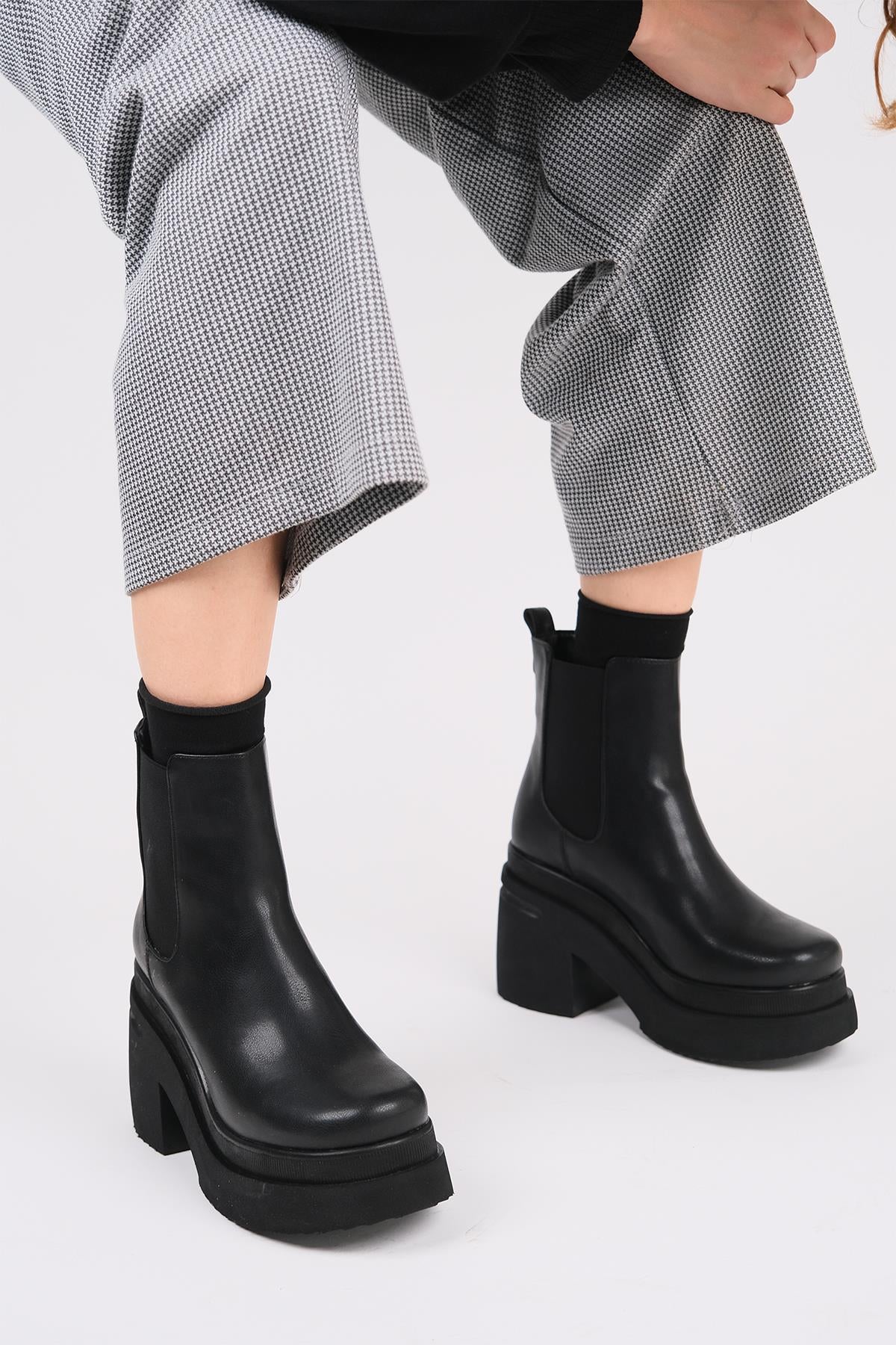Emma - Black High Heel Boot (Women) - Image 2