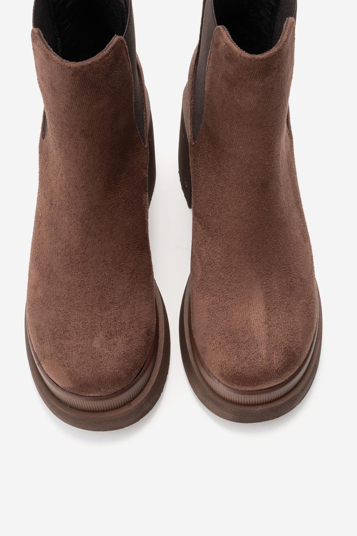 EMMA - Brown Platform Heel Boot (Women) - Image 2