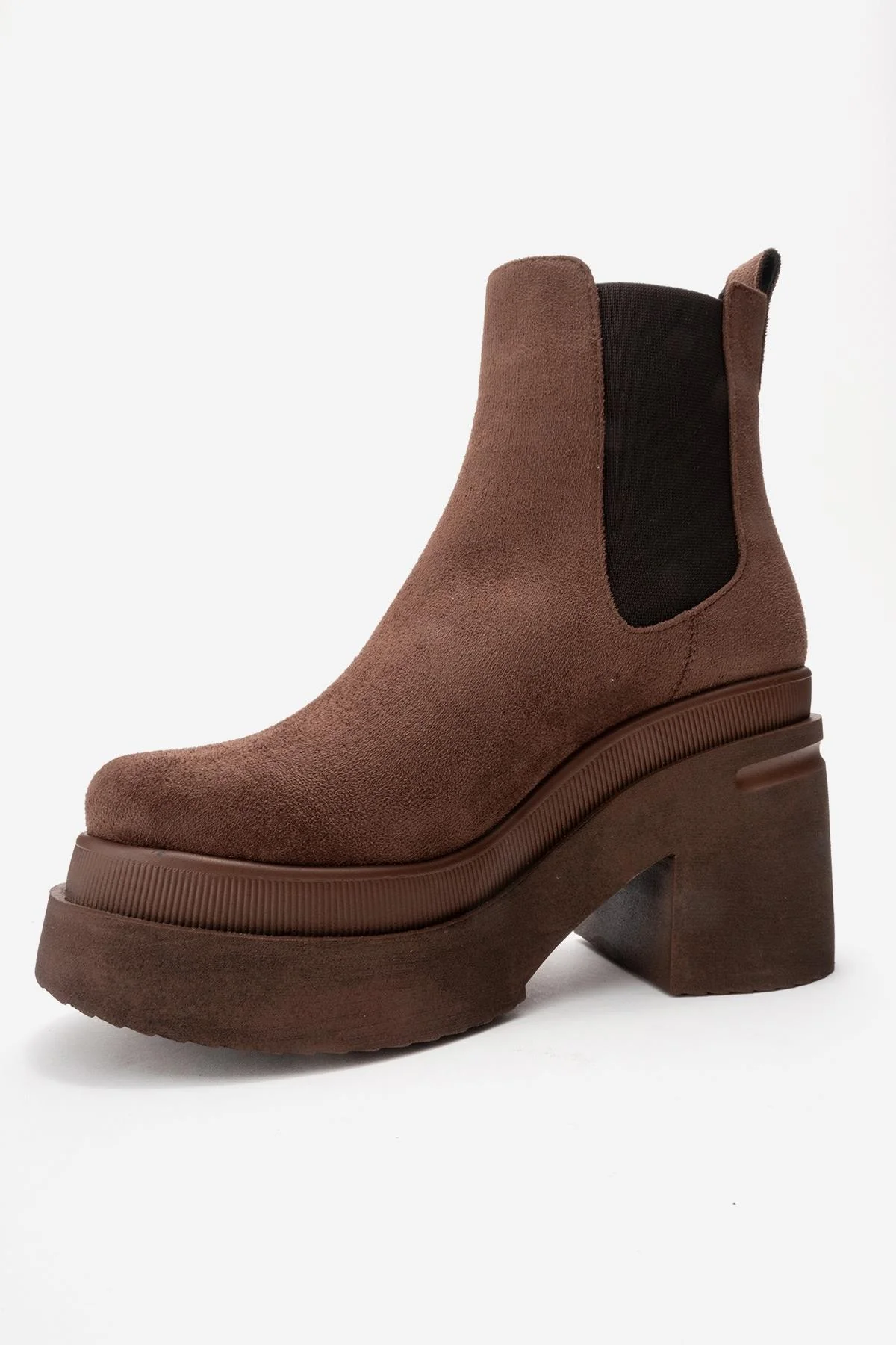 EMMA - Brown Platform Heel Boot (Women) - Image 4