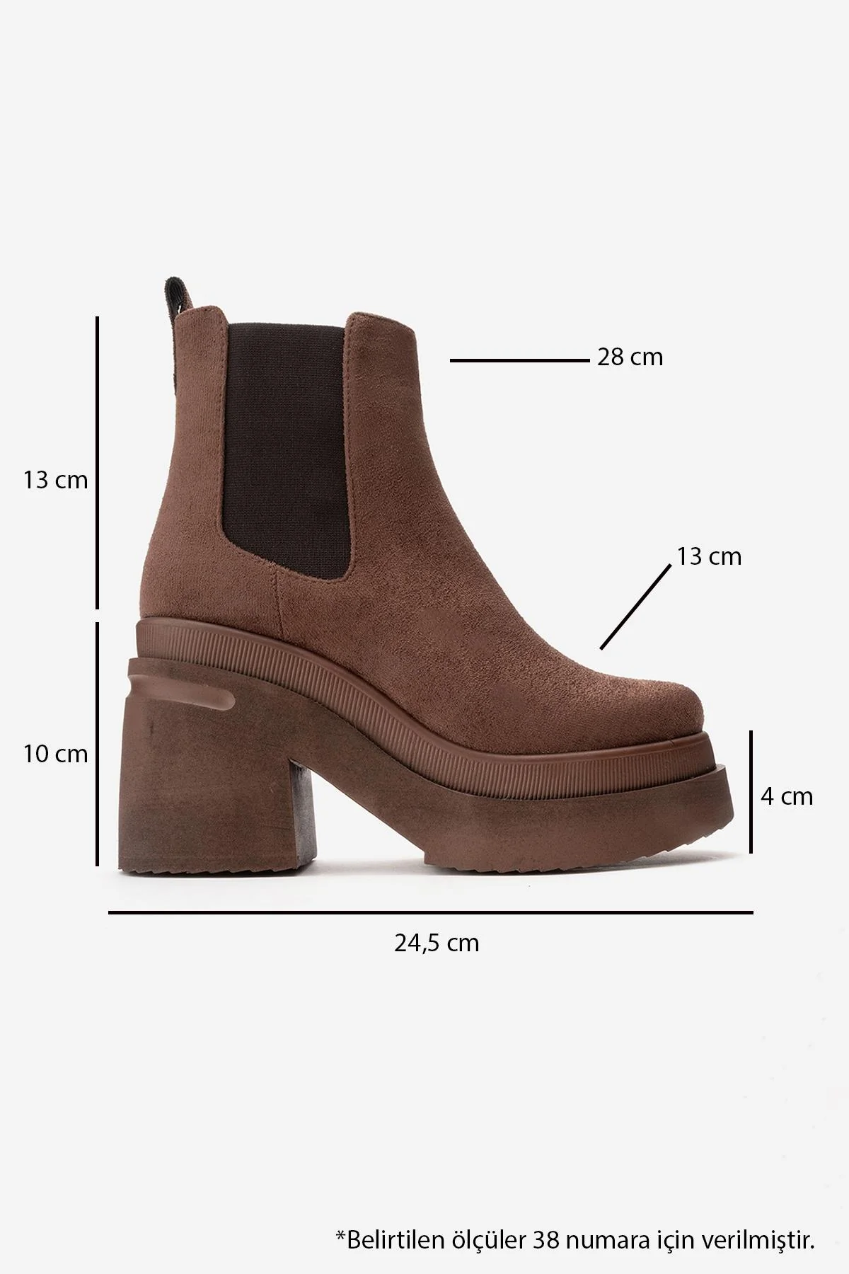 EMMA - Brown Platform Heel Boot (Women) - Image 6