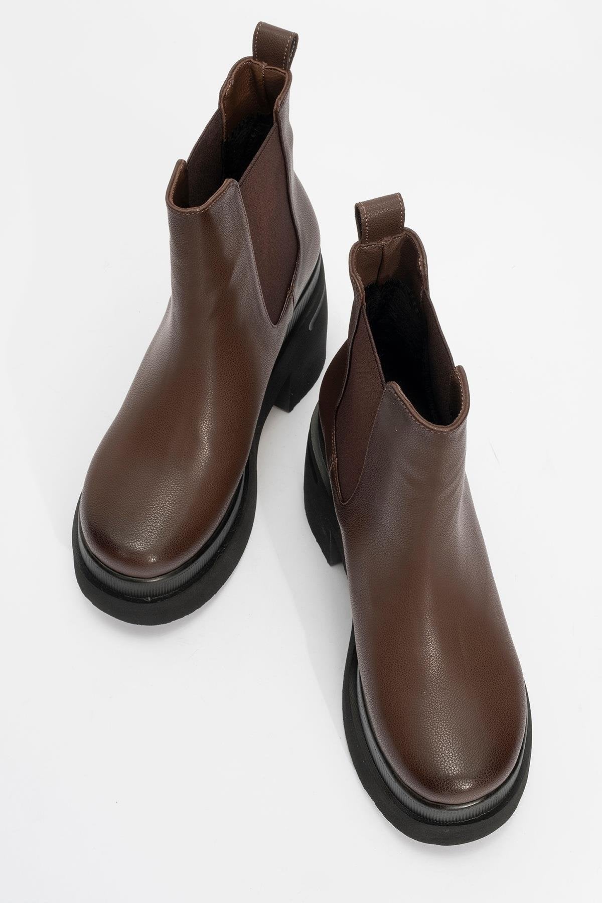 Emma - Brown Platform Heel Boot (Women) - Image 2