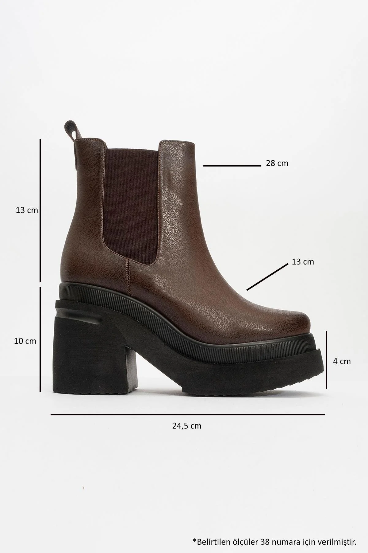 Emma - Brown Platform Heel Boot (Women) - Image 4