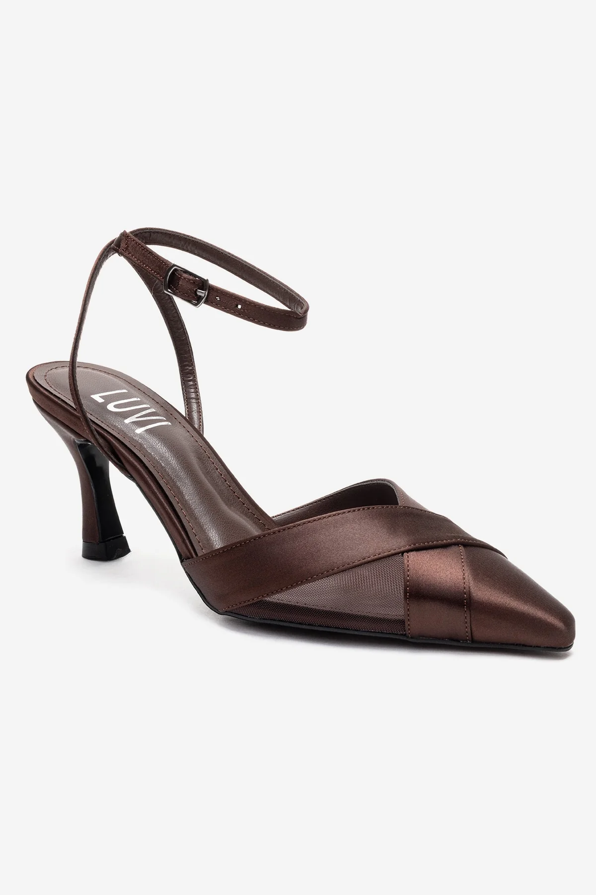 ESTELA - Brown Genuine Leather Stiletto Pump (Women) - Image 3
