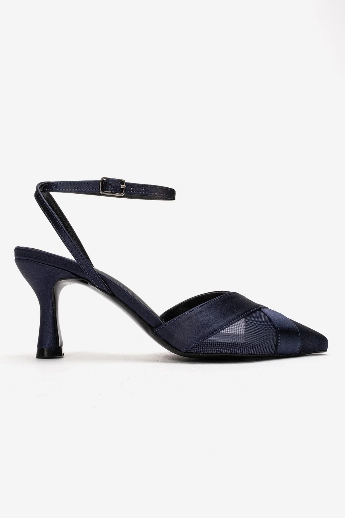 ESTELA - Navy Satin Stiletto Pump (Women) - Image 4