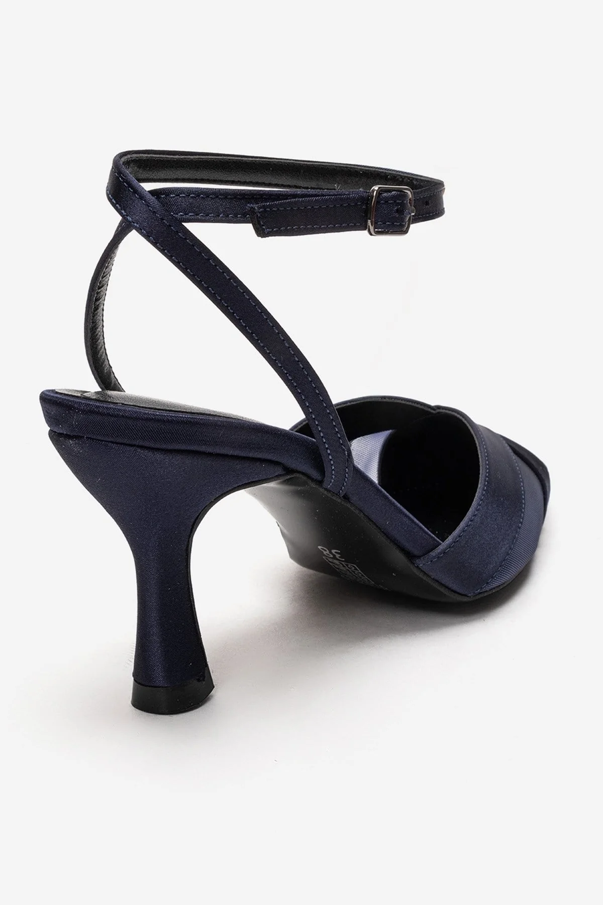 ESTELA - Navy Satin Stiletto Pump (Women) - Image 5