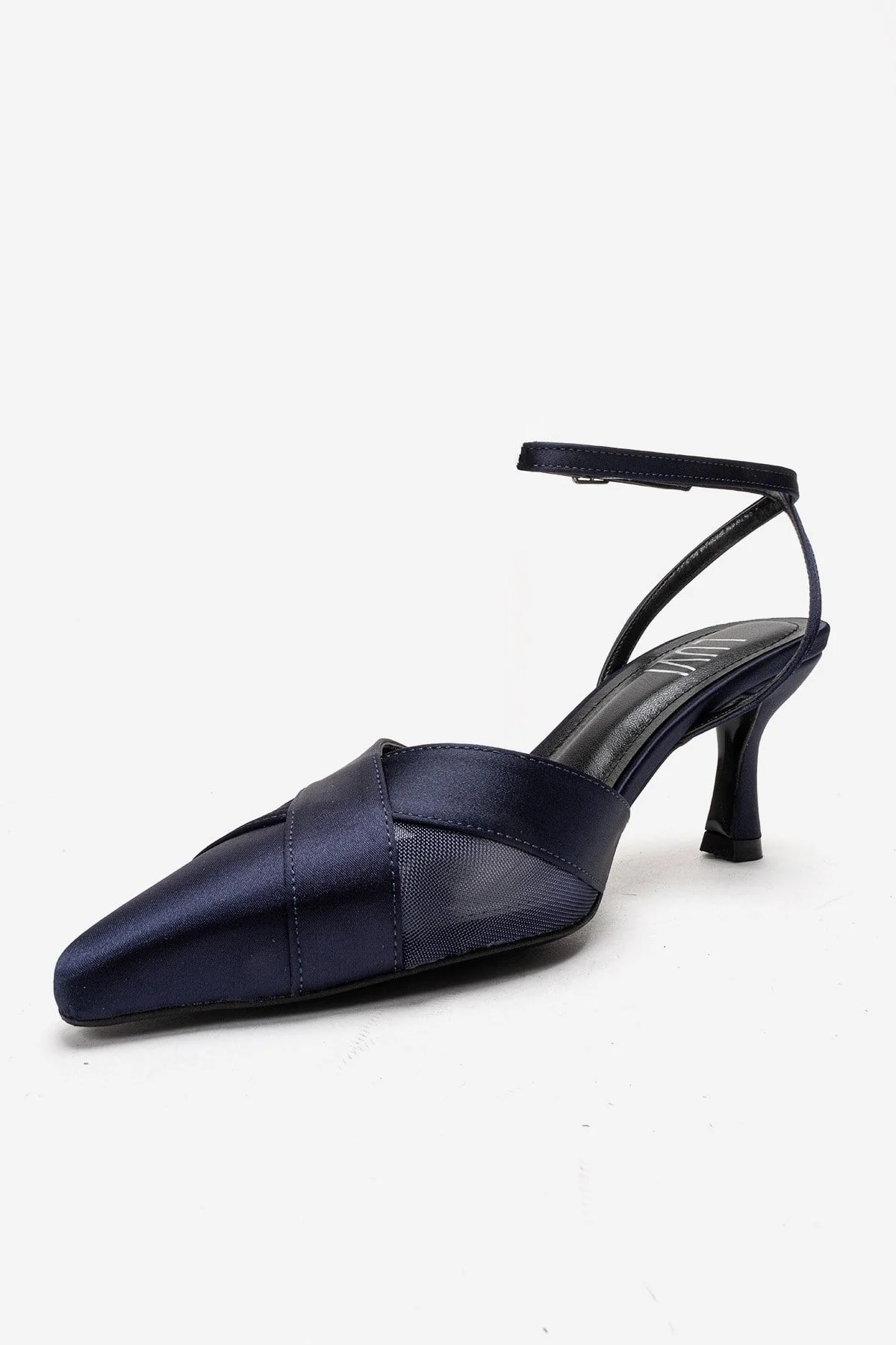 ESTELA - Navy Satin Stiletto Pump (Women) - Image 6