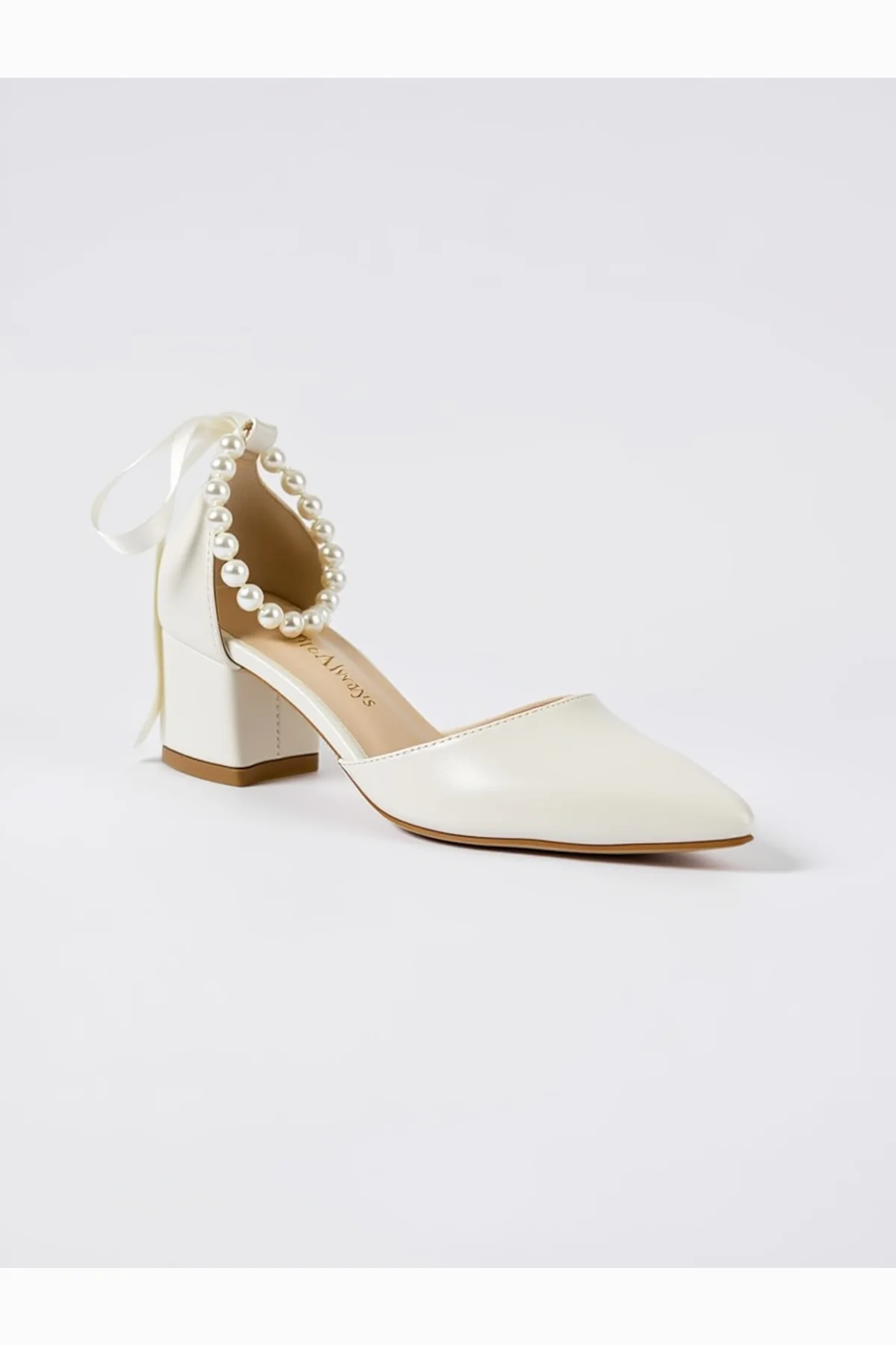 Evania Pointed-toe Block Heel Wedding Pump