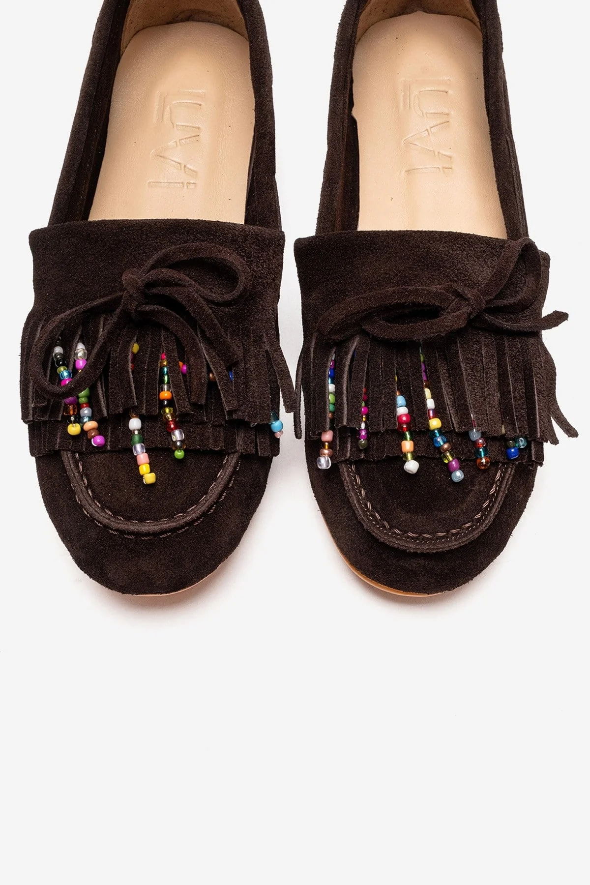 Evelyn - Brown Genuine Leather Suede Loafer (Women) - Image 2