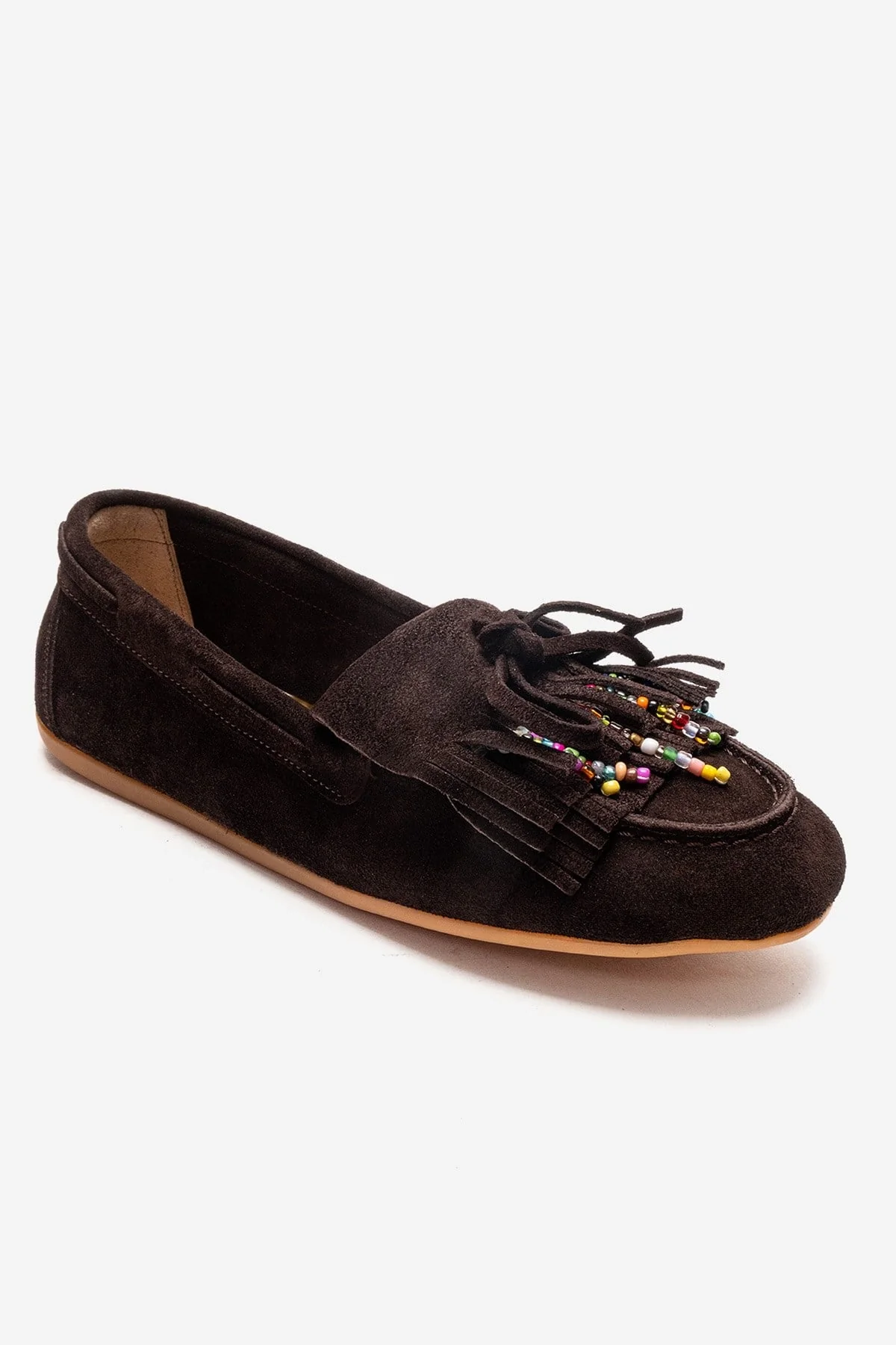 Evelyn - Brown Genuine Leather Suede Loafer (Women) - Image 3