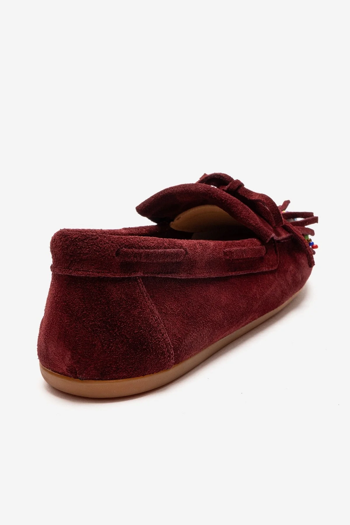 Evelyn - Burgundy Genuine Leather Suede Loafer (Women) - Image 5
