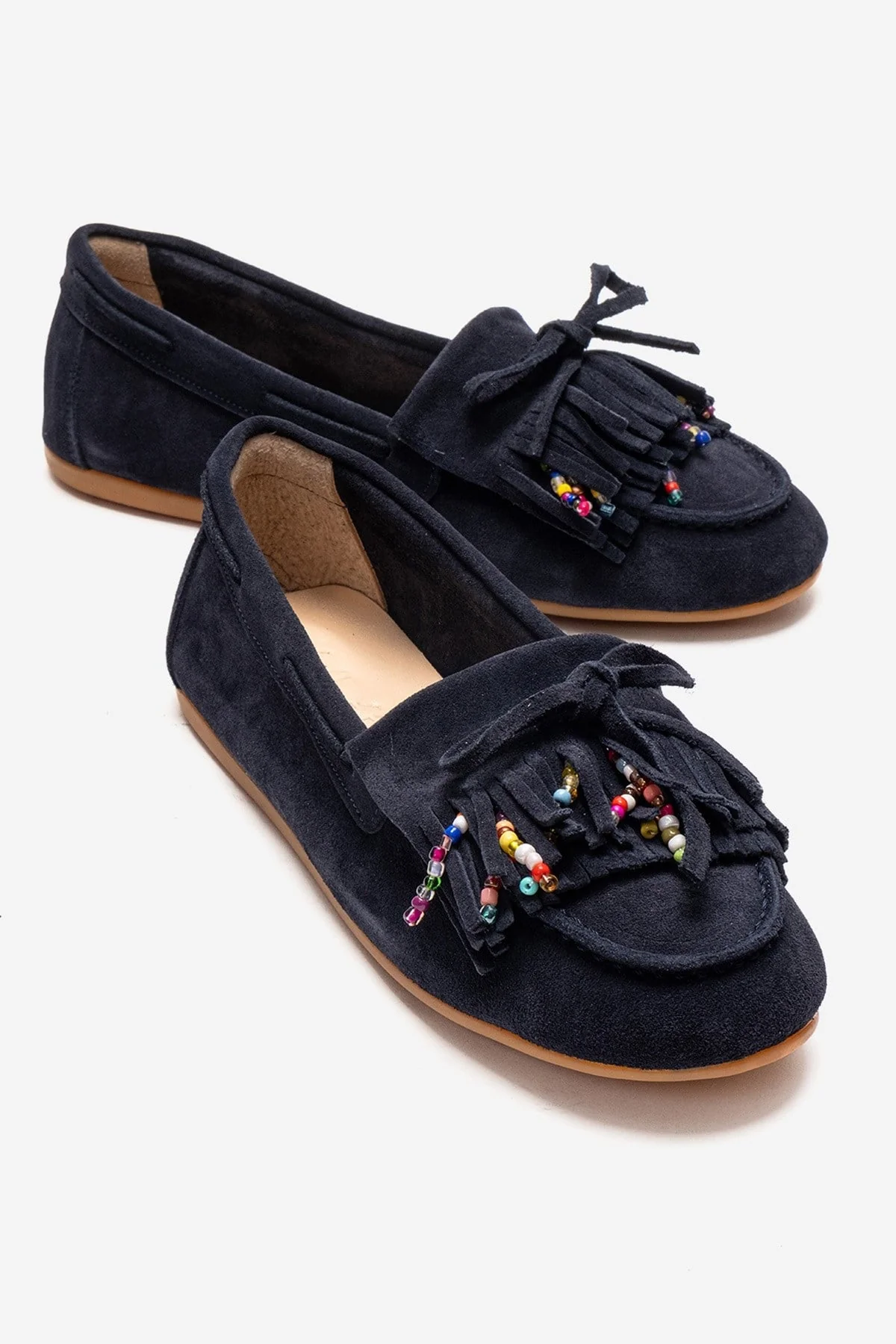 Evelyn - Navy Genuine Leather Loafer (Women)