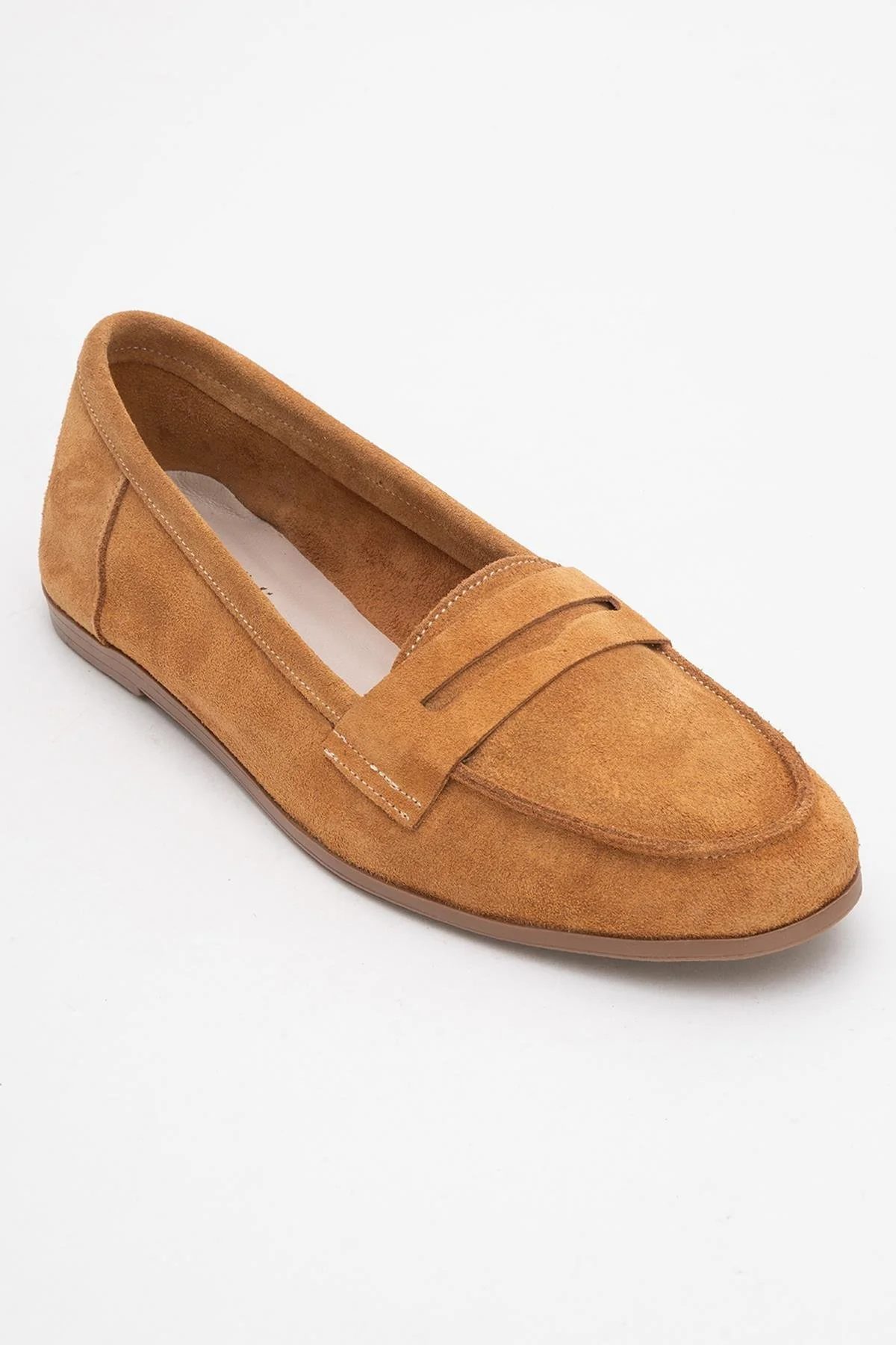 F02 - Cognac Genuine Leather Loafer Shoe (Women) - Image 3