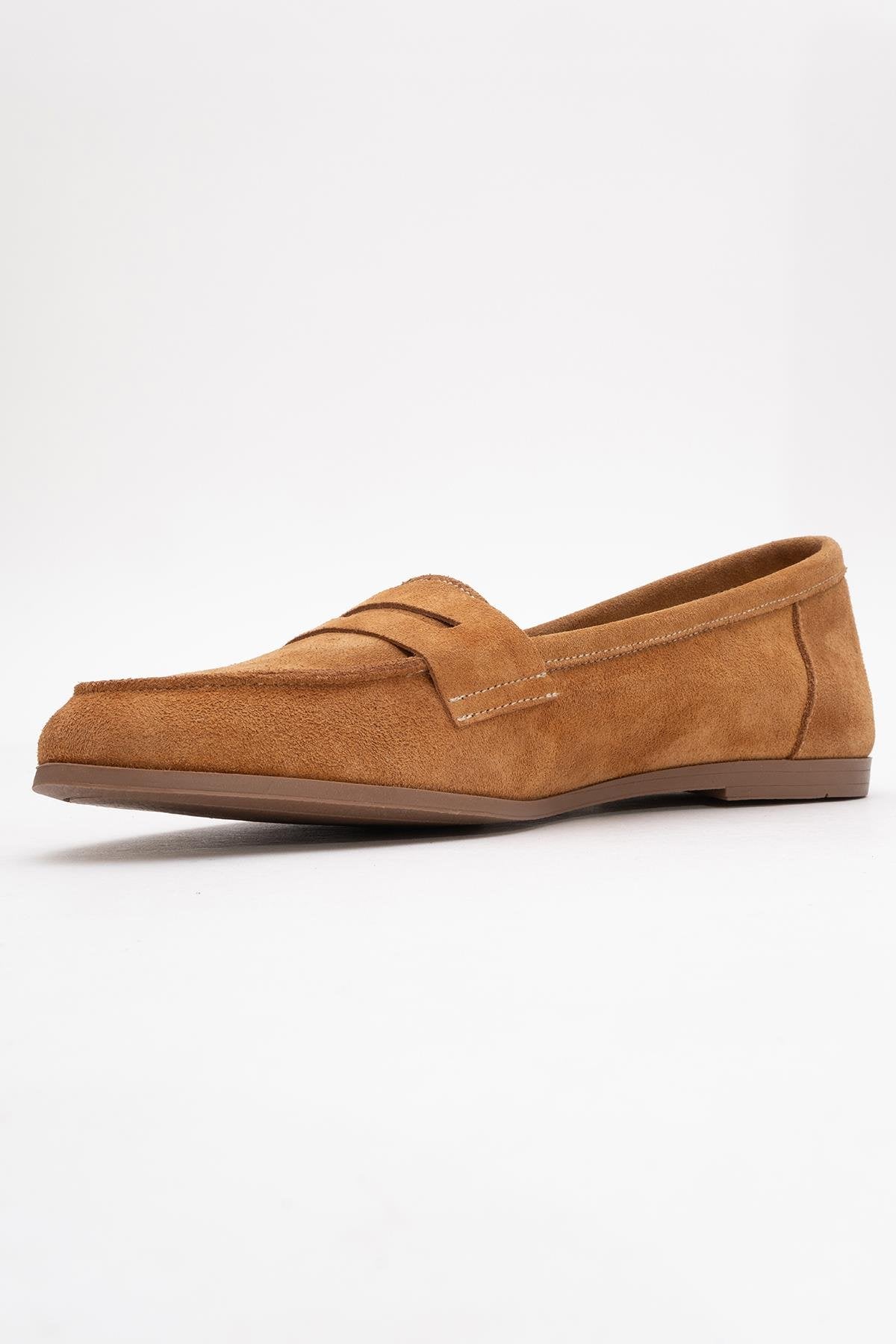 F02 - Cognac Genuine Leather Loafer Shoe (Women) - Image 4