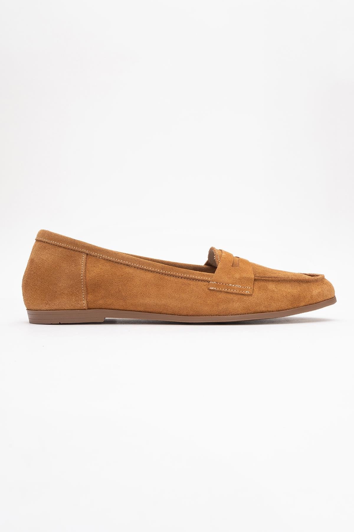 F02 - Cognac Genuine Leather Loafer Shoe (Women) - Image 5