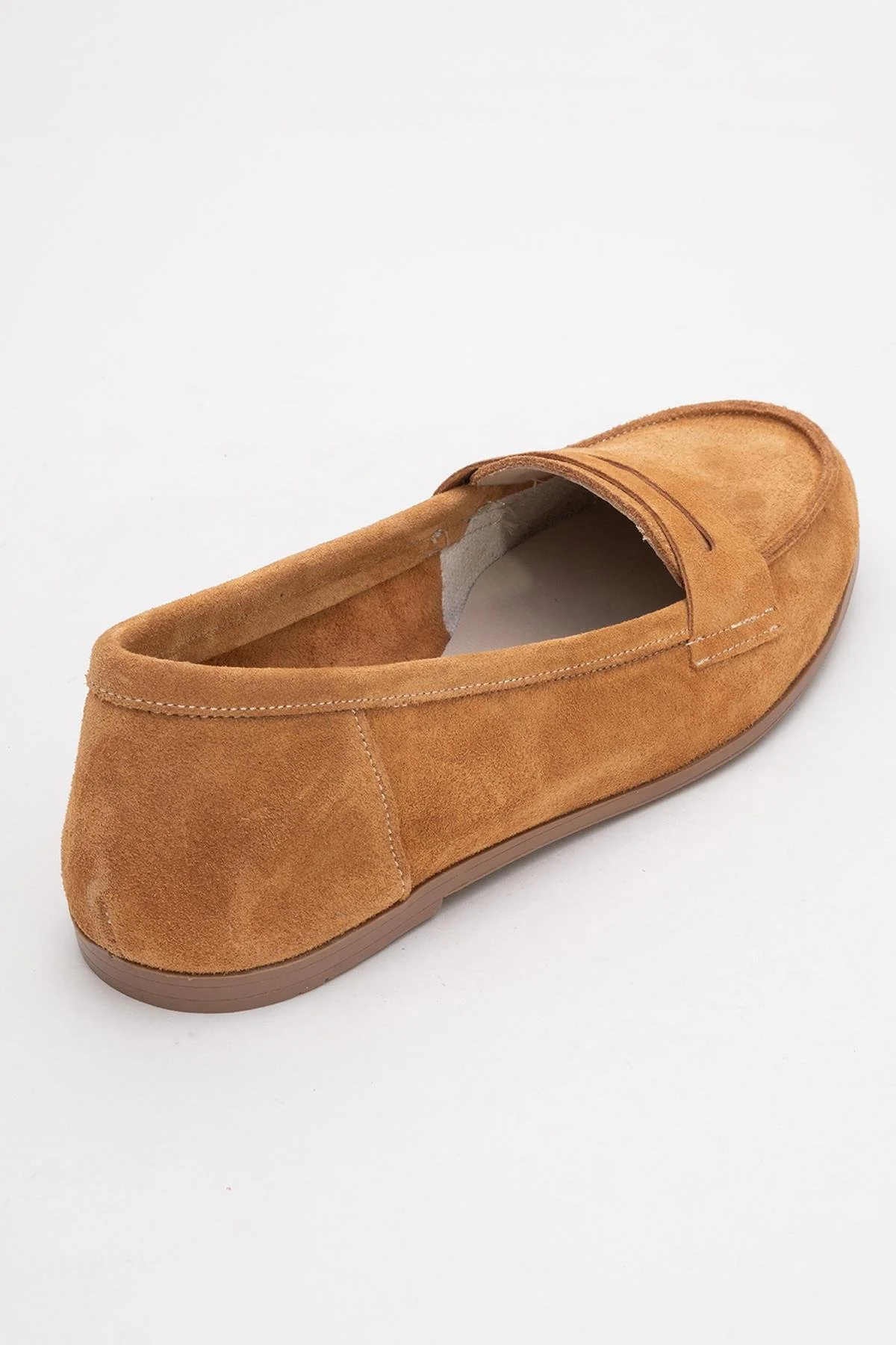 F02 - Cognac Genuine Leather Loafer Shoe (Women) - Image 6