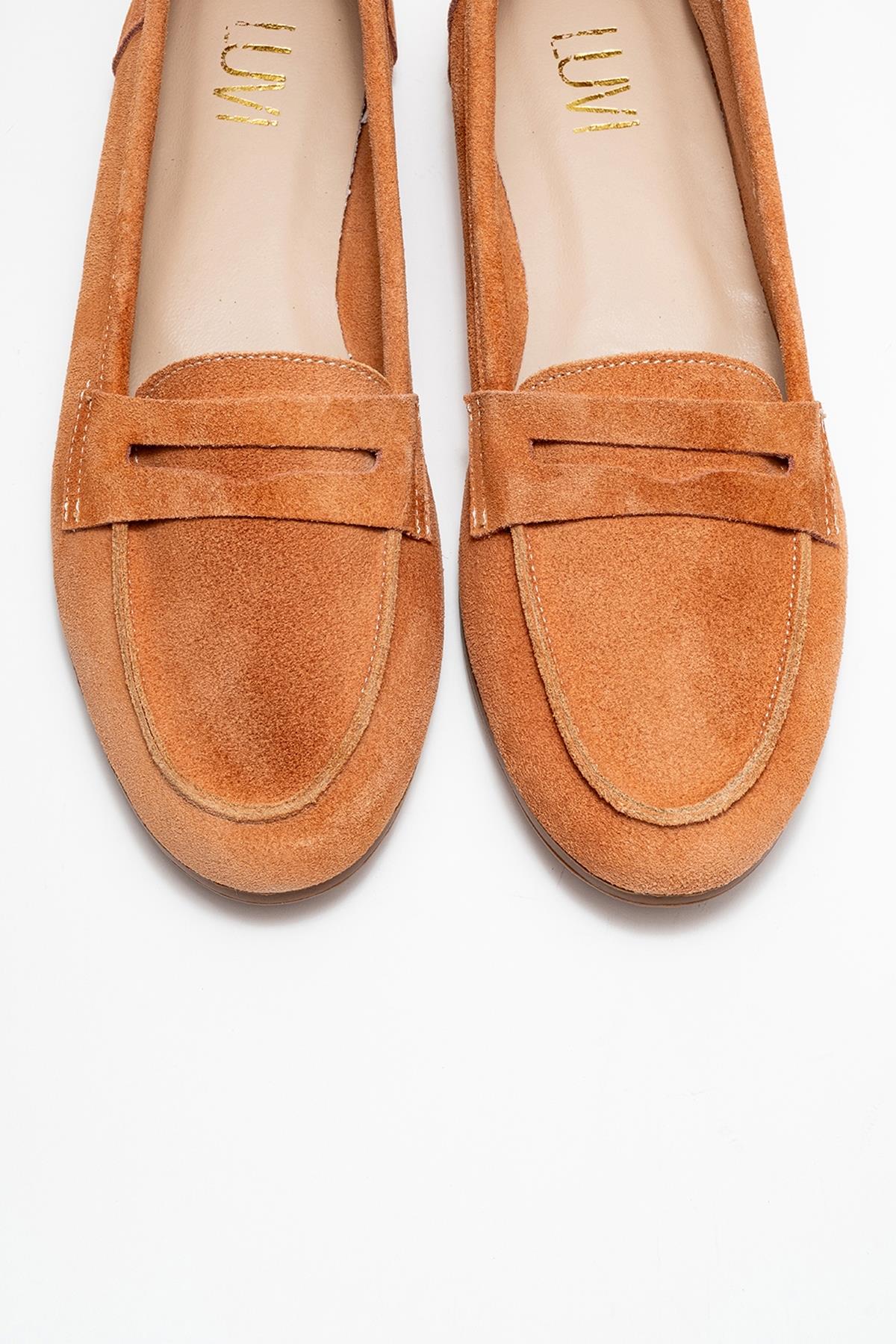 F02 - Honey Suede Genuine Leather Loafer (Women) - Image 2