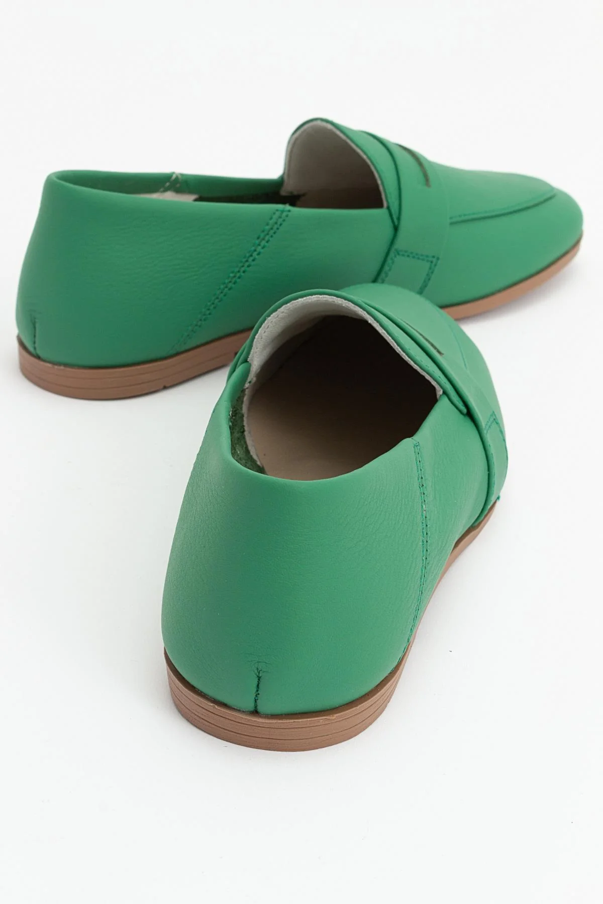 F05 - Green Genuine Leather Loafer (Women) - Image 5