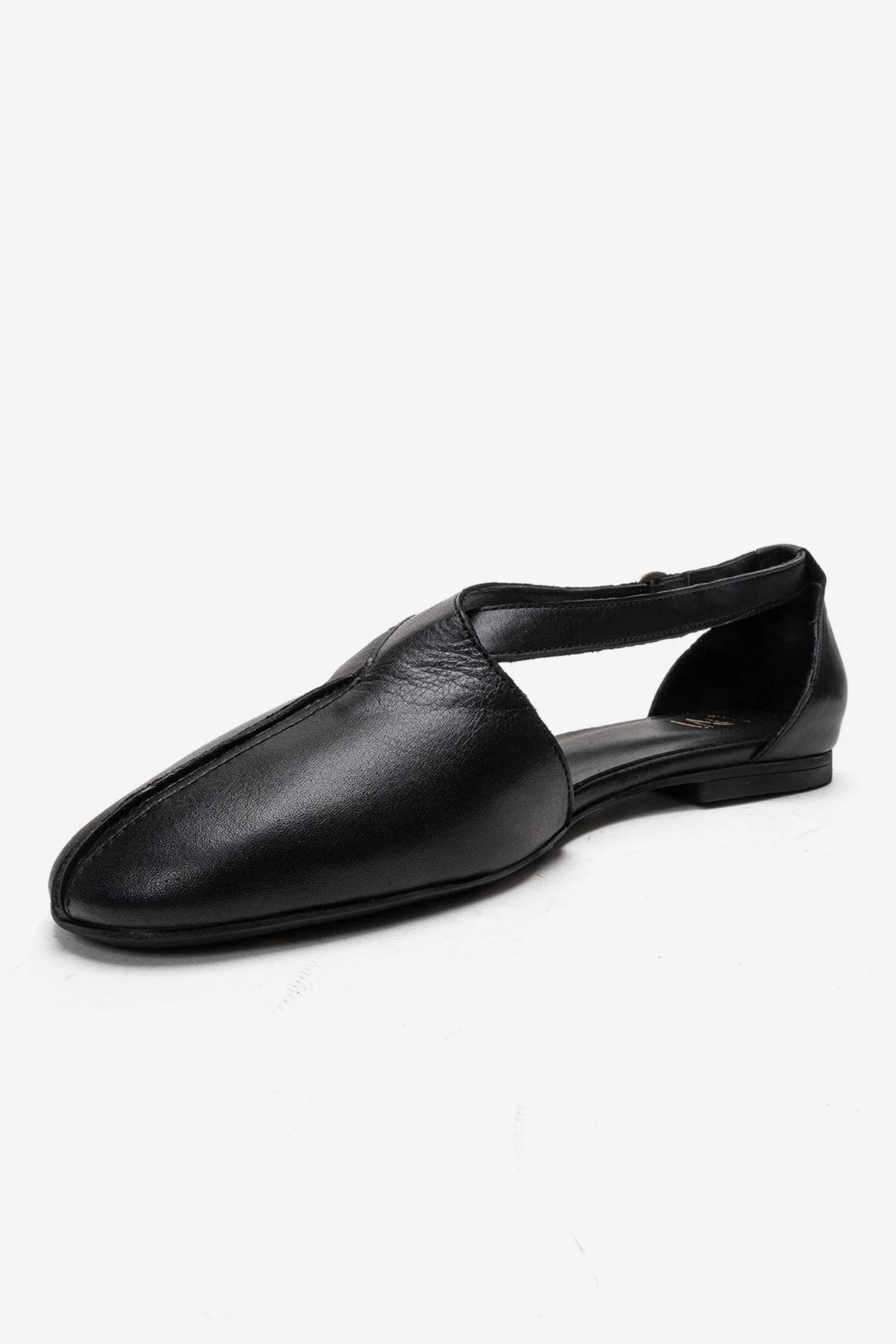 Fable - Black Genuine Leather Side-Cut Ballet Flat (Women) - Image 6