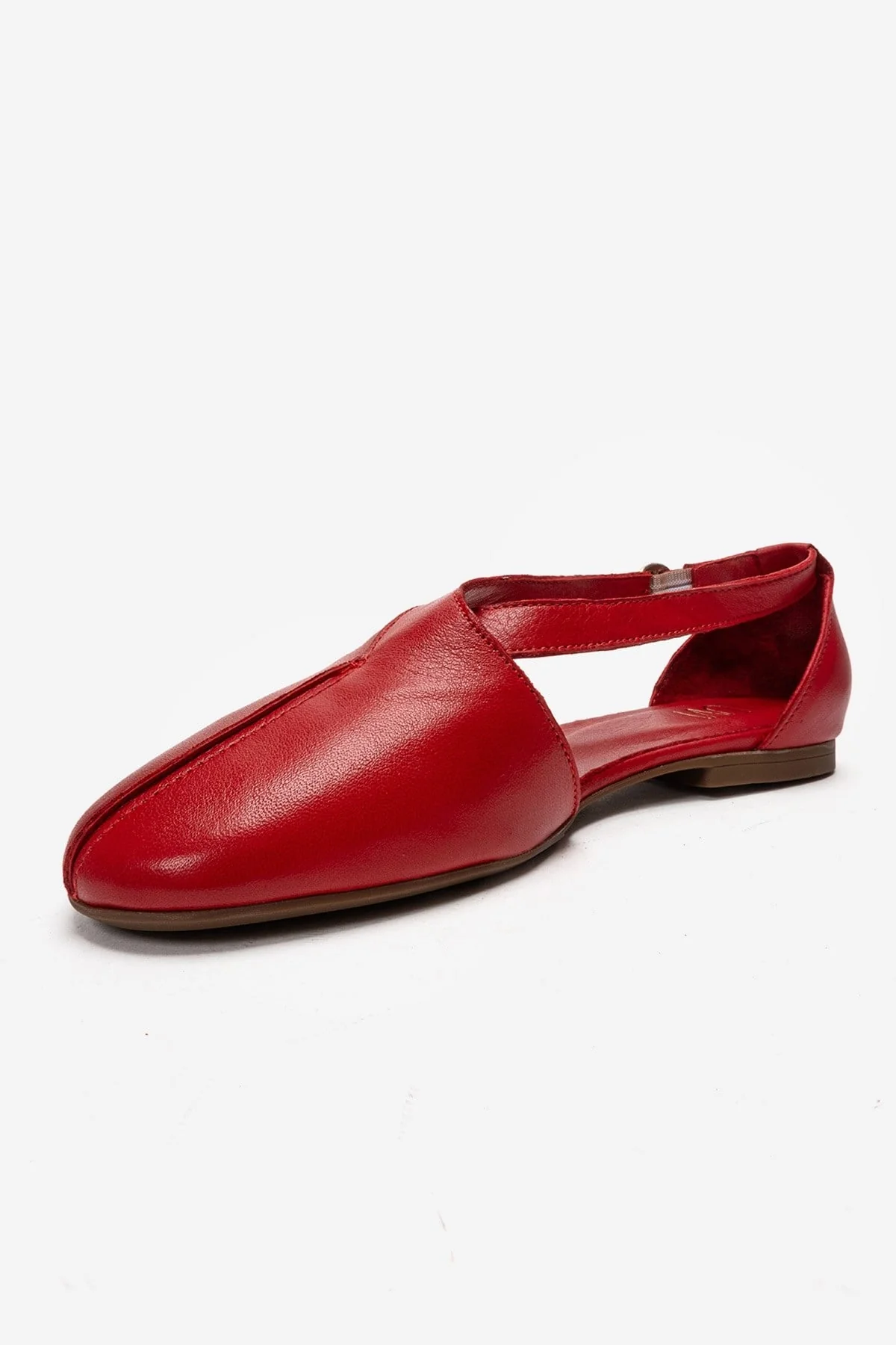 Fable - Red Genuine Leather Side-Cut Ballet Flat (Women) - Image 6