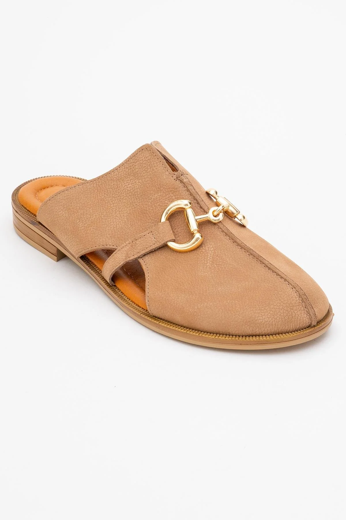 Favor - Beige Suede Leather Mule Slide (Women) - Image 3