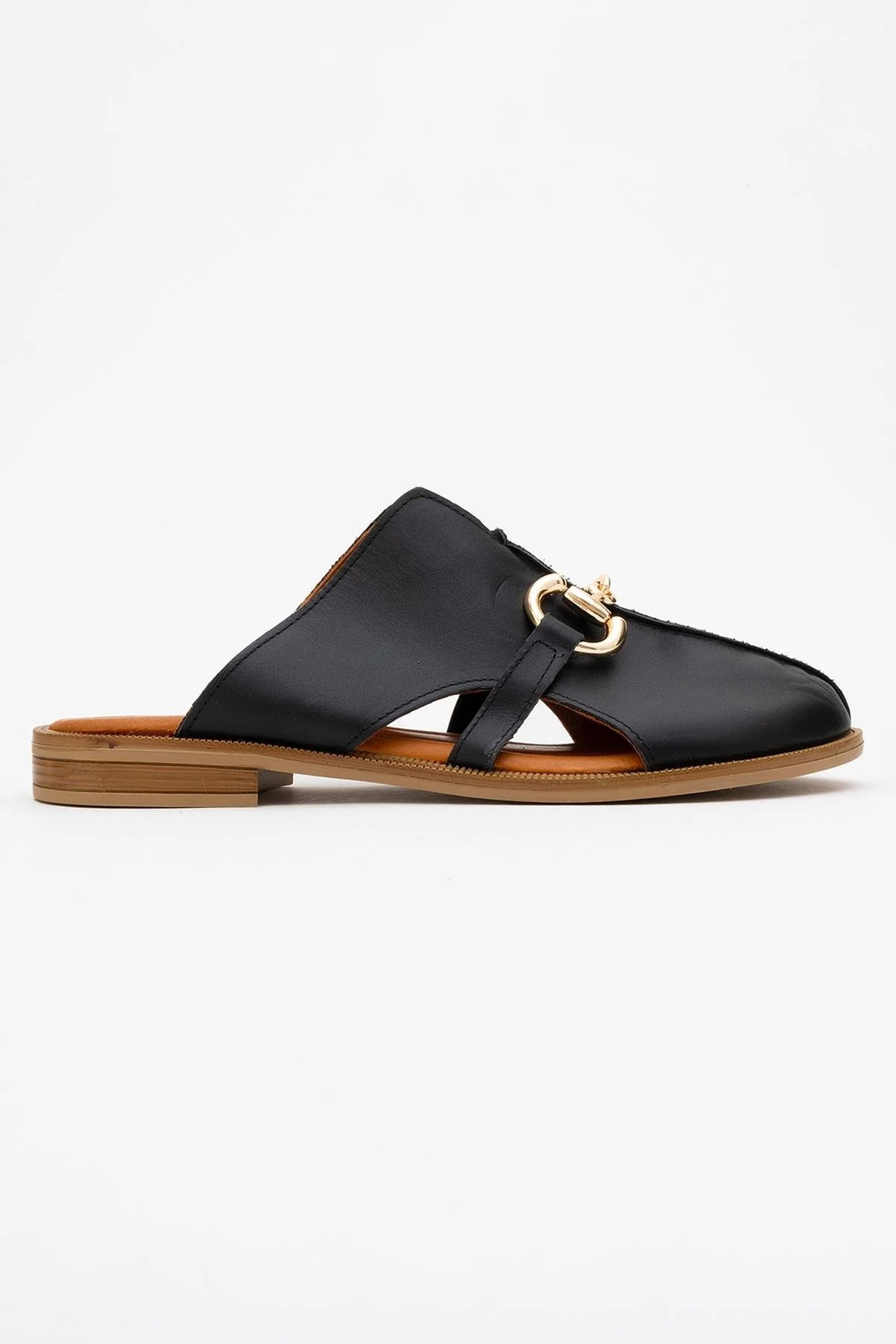 Favor - Black Leather Mule Slide (Women) - Image 6