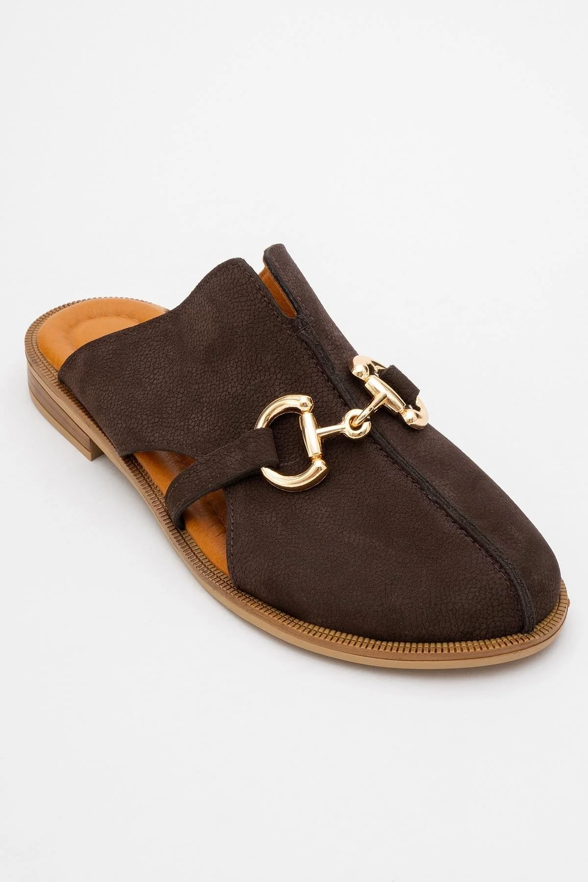 Favor - Brown Suede Leather Mule Slide (Women) - Image 3