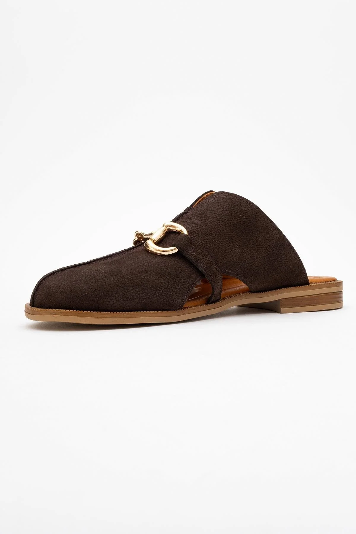 Favor - Brown Suede Leather Mule Slide (Women) - Image 4
