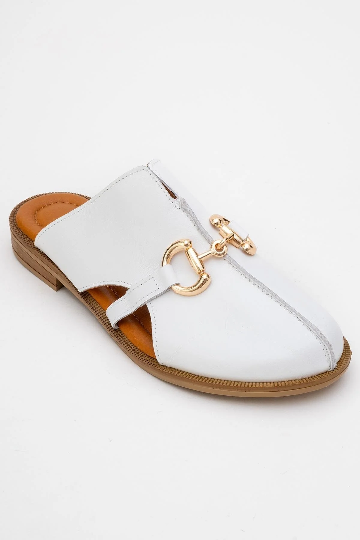 Favor - White Leather Mule Slide (Women) - Image 3
