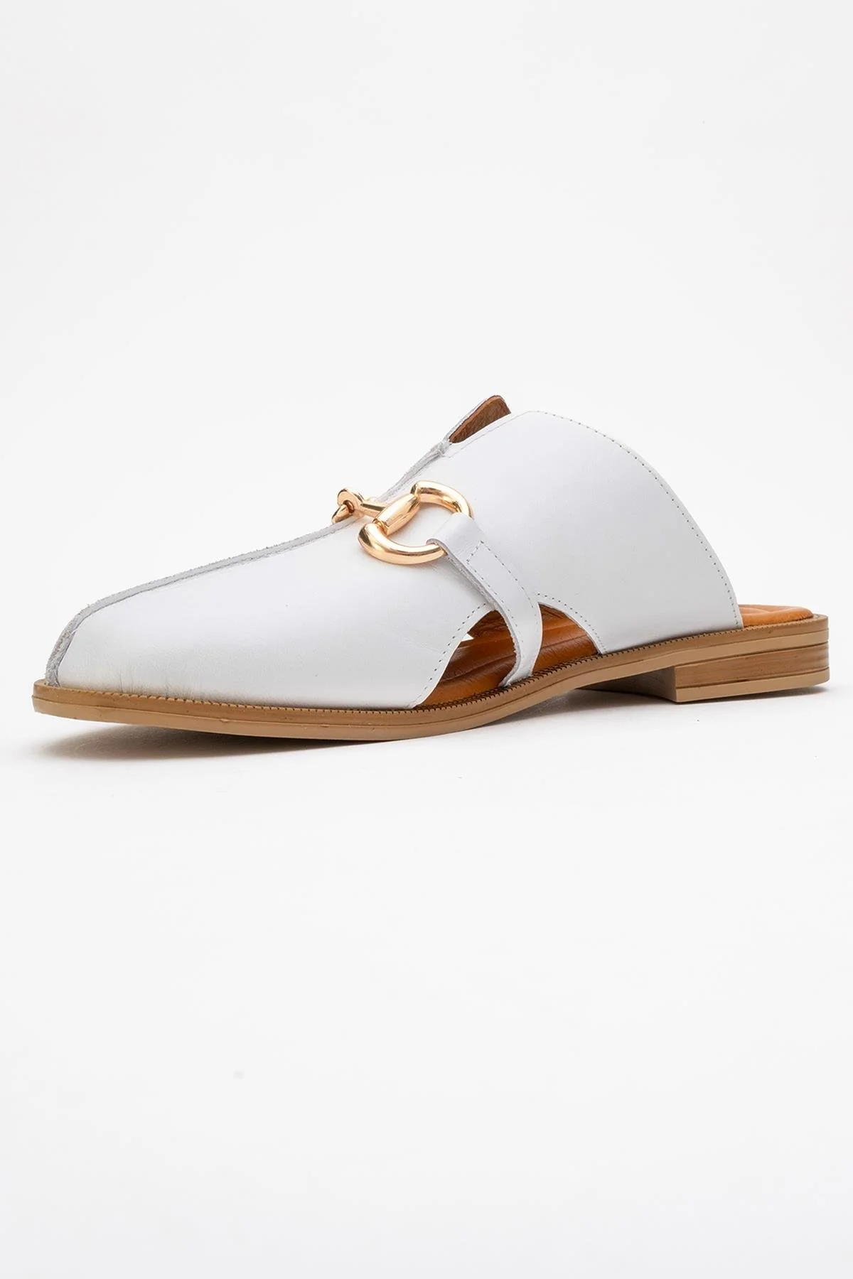 Favor - White Leather Mule Slide (Women) - Image 4