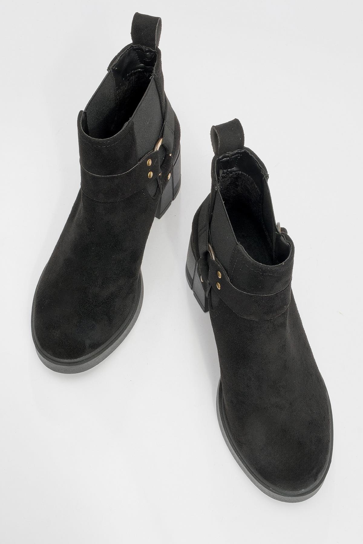 Felin - Black Block Heel Ankle Boot (Women) - Image 2