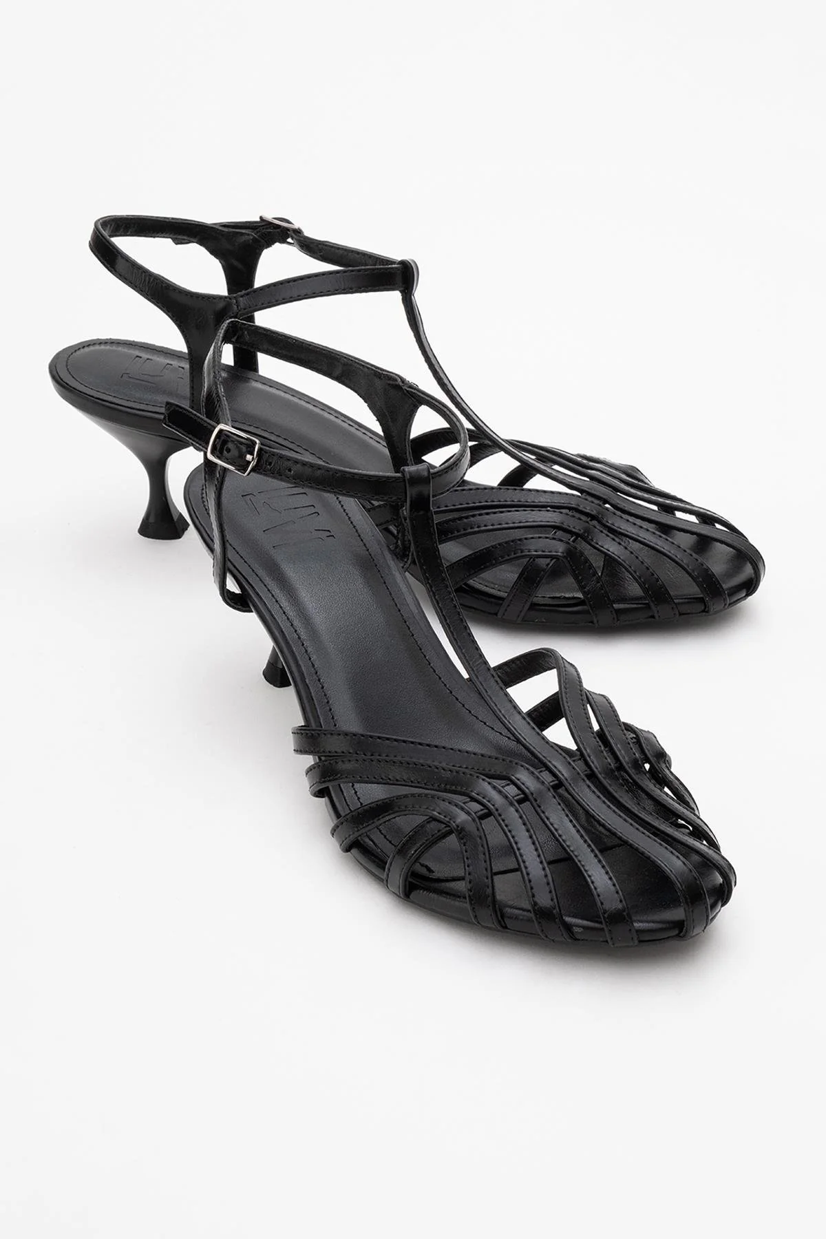 Felip - Black Strappy Low Heel Sandal (Women)