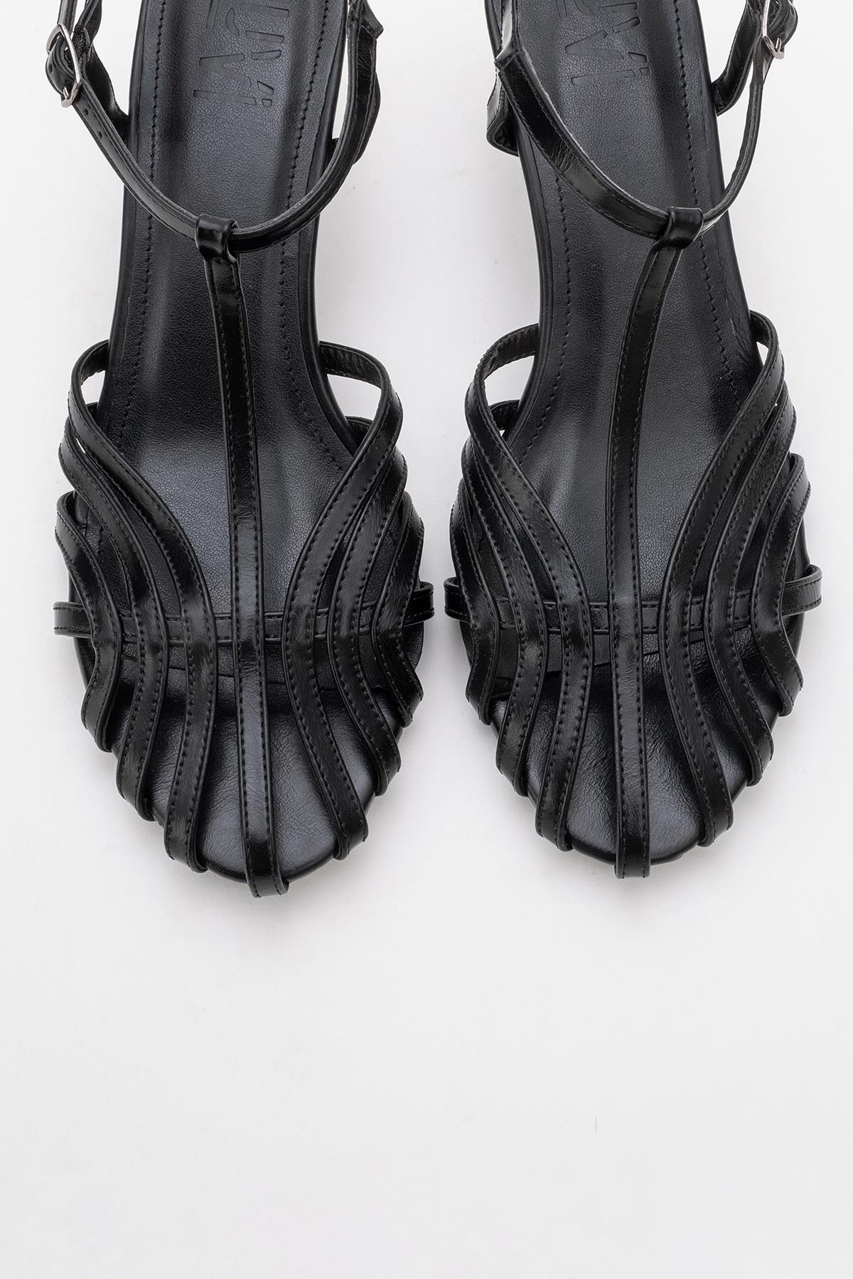 Felip - Black Strappy Low Heel Sandal (Women) - Image 2