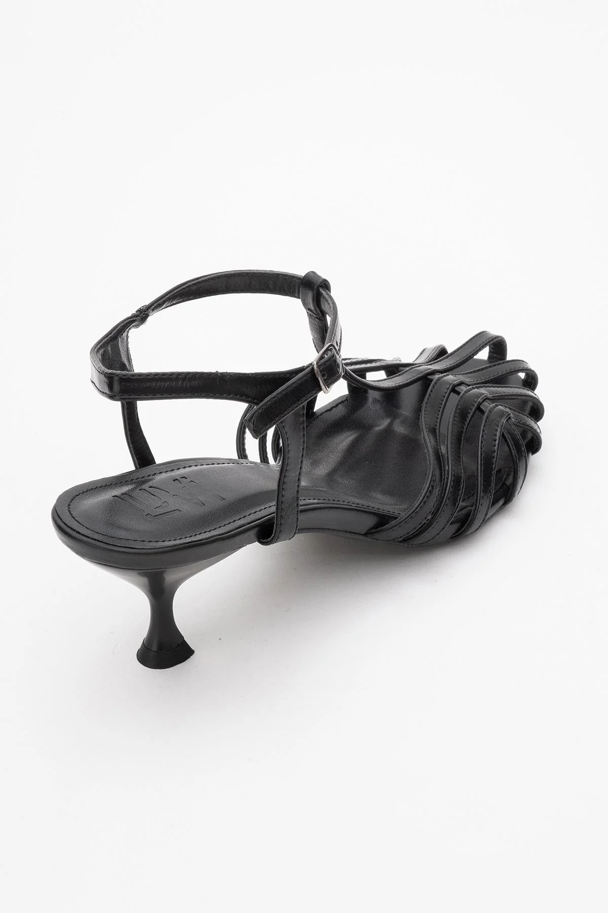 Felip - Black Strappy Low Heel Sandal (Women) - Image 4