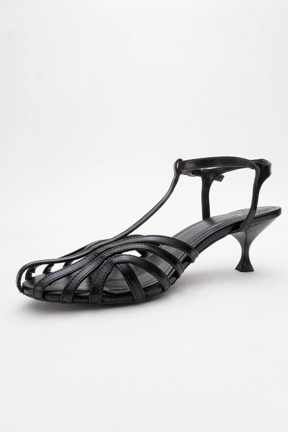 Felip - Black Strappy Low Heel Sandal (Women) - Image 5