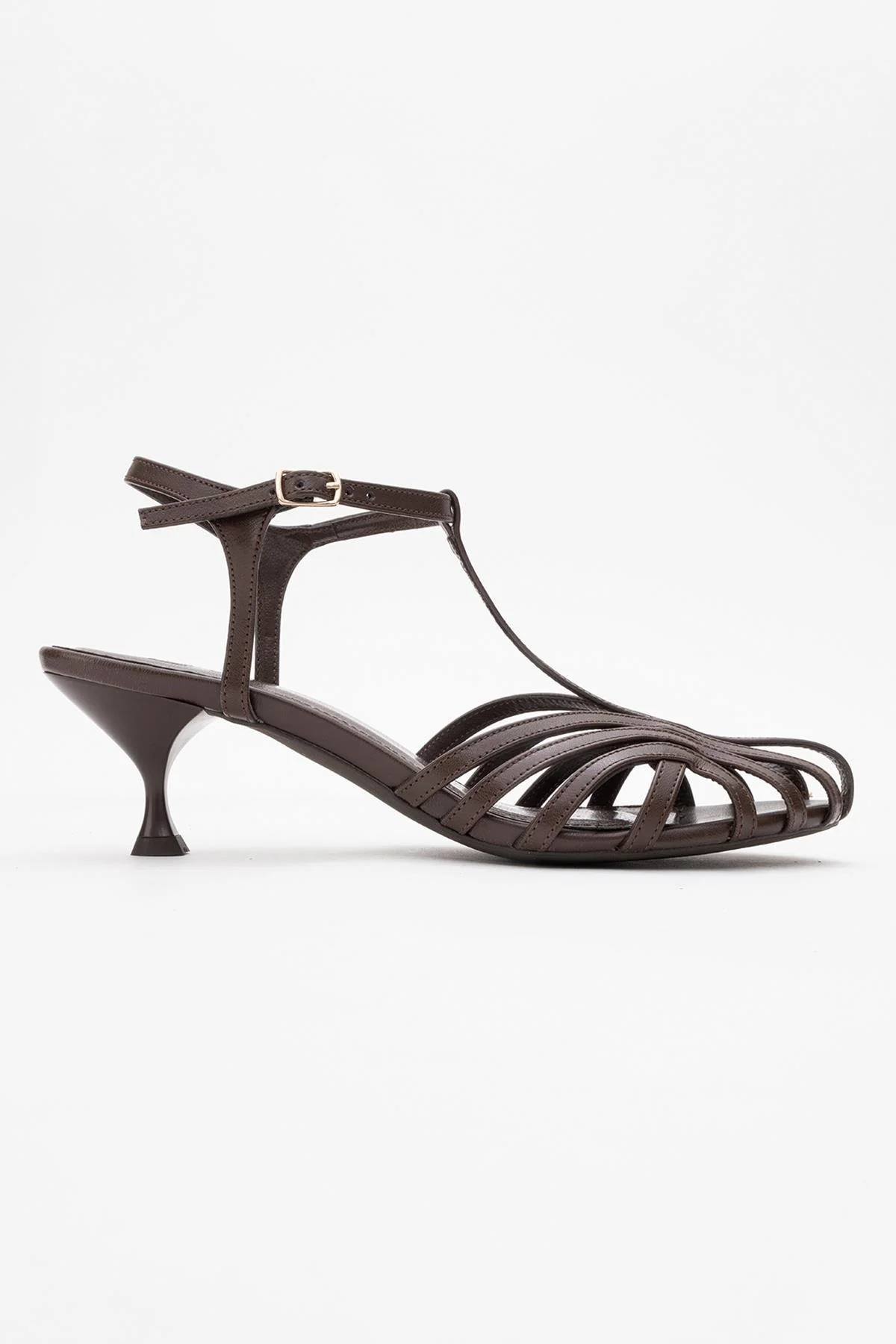 Felip - Brown Strappy Low Heel Sandal (Women) - Image 6