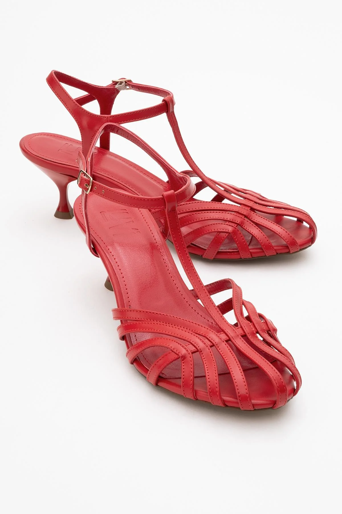 Felip - Red Strappy Low Heel Sandal (Women)