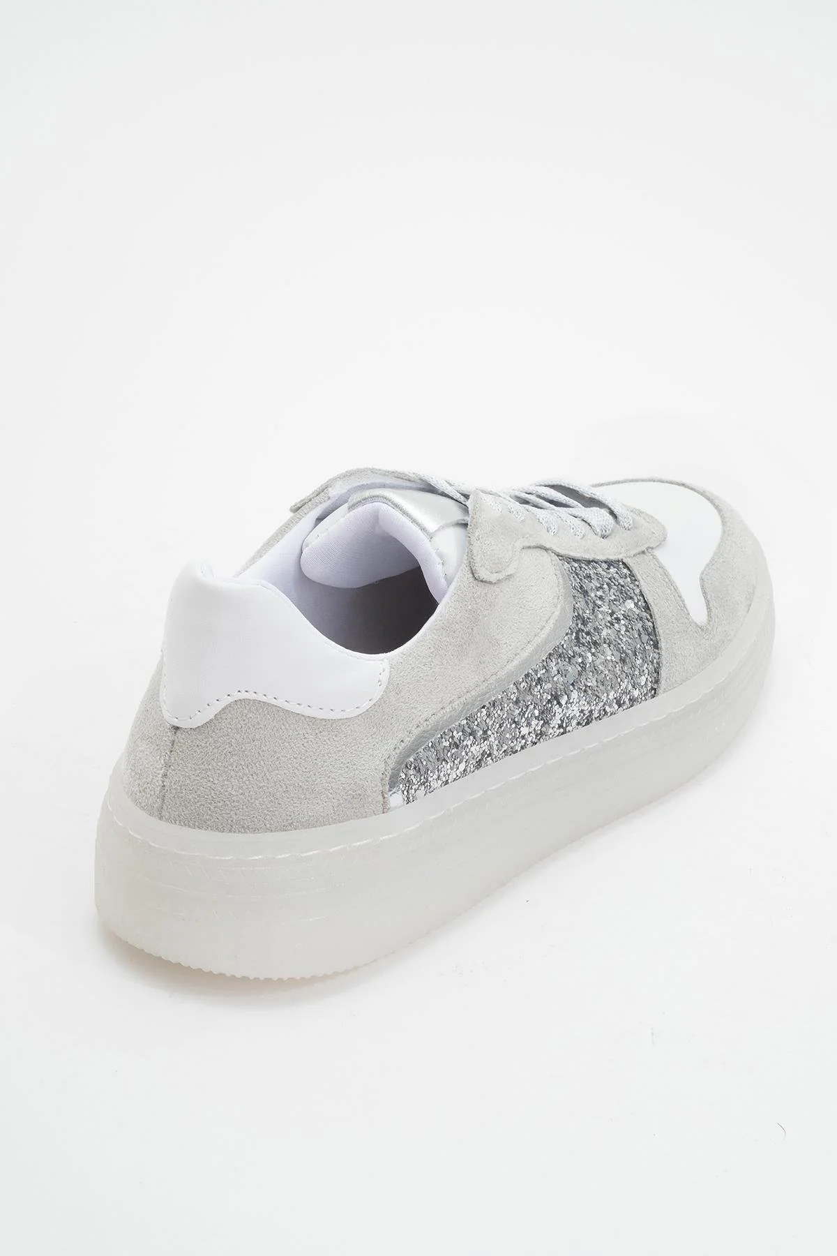 Felipe - Silver Glitter Leather Sneakers (Women) - Image 3