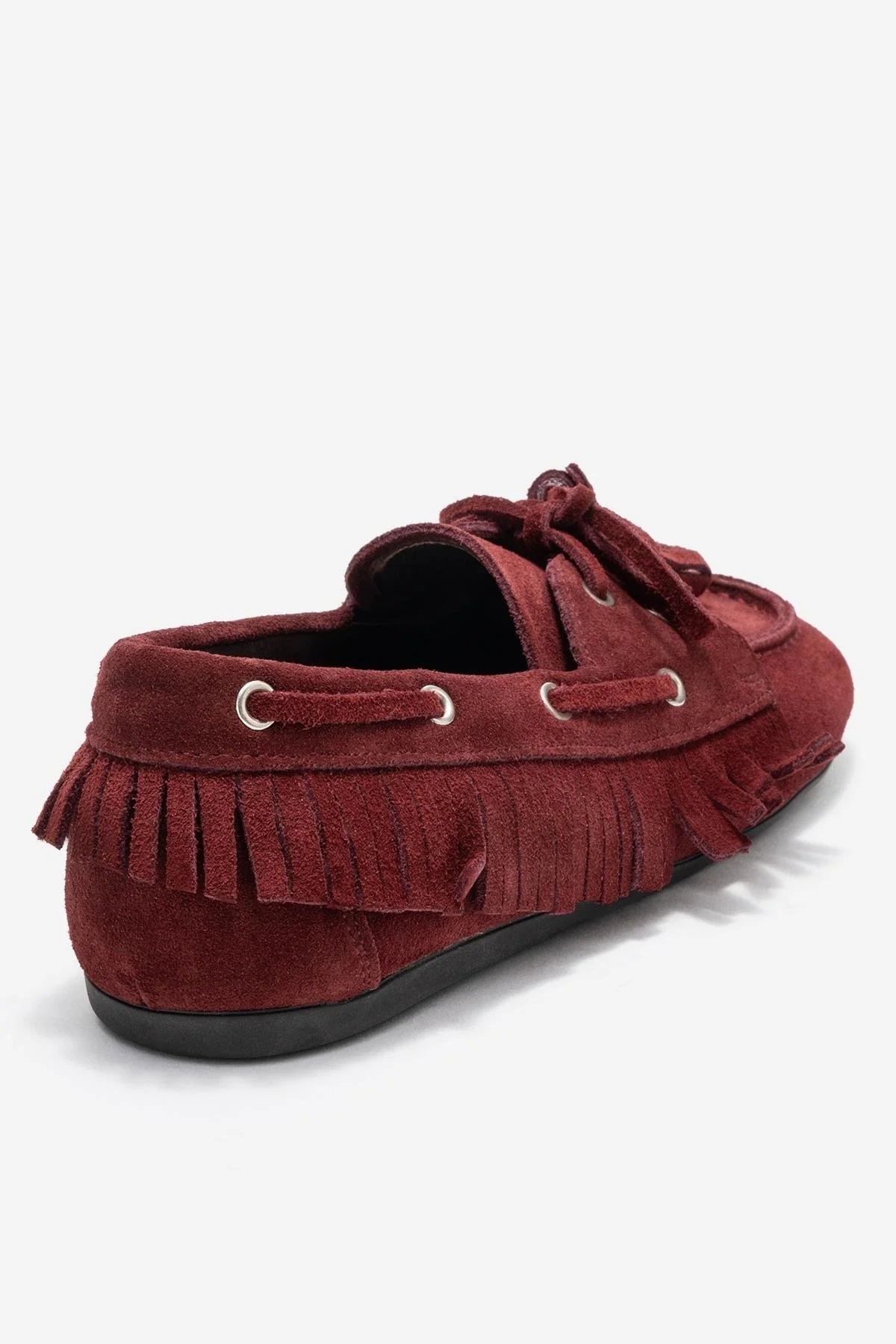 Fenora - Burgundy Genuine Leather Fringed Tassel Loafer (Women) - Image 5