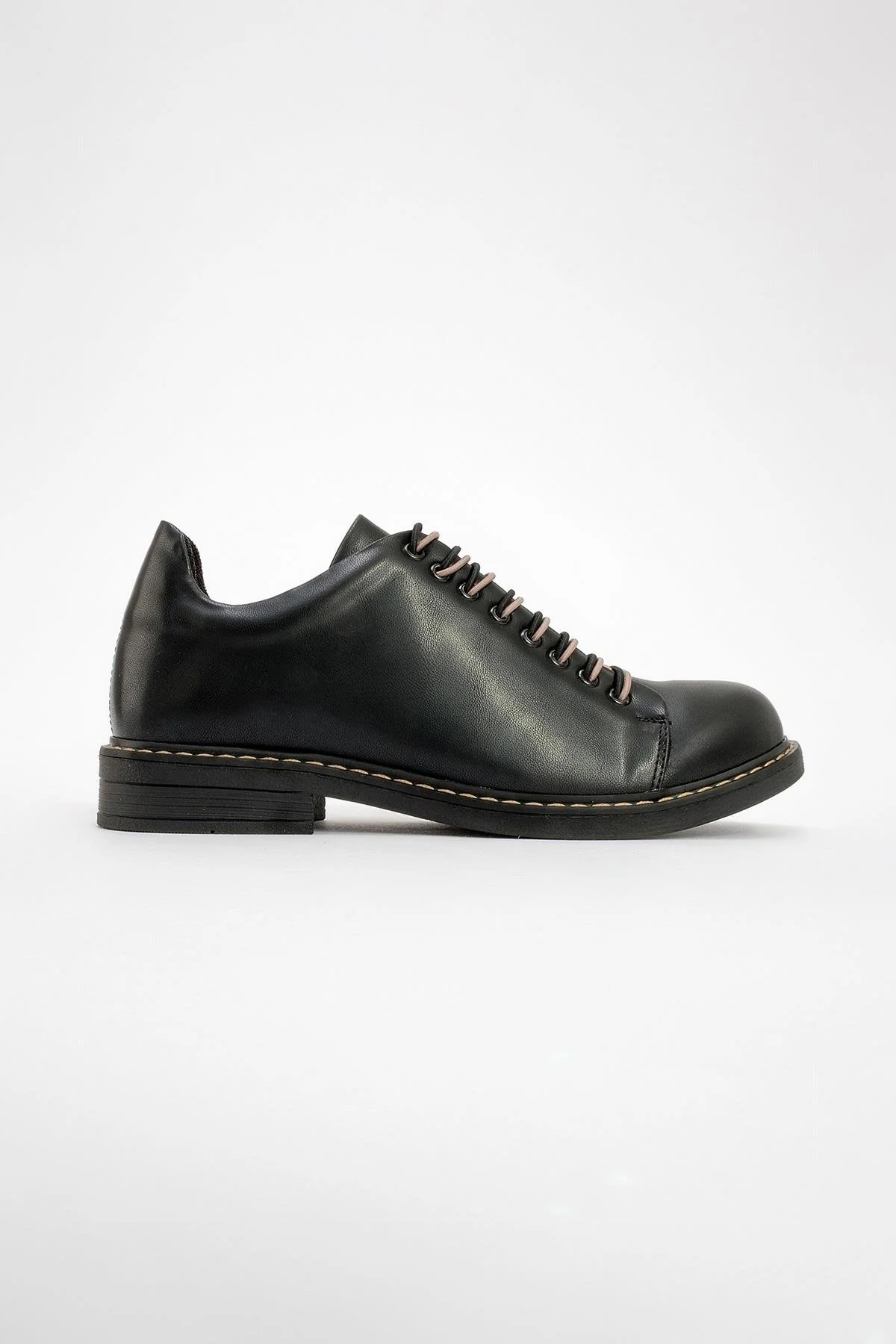 Festy - Black Elastic Lace-Up Everyday Shoe (Women) - Image 4