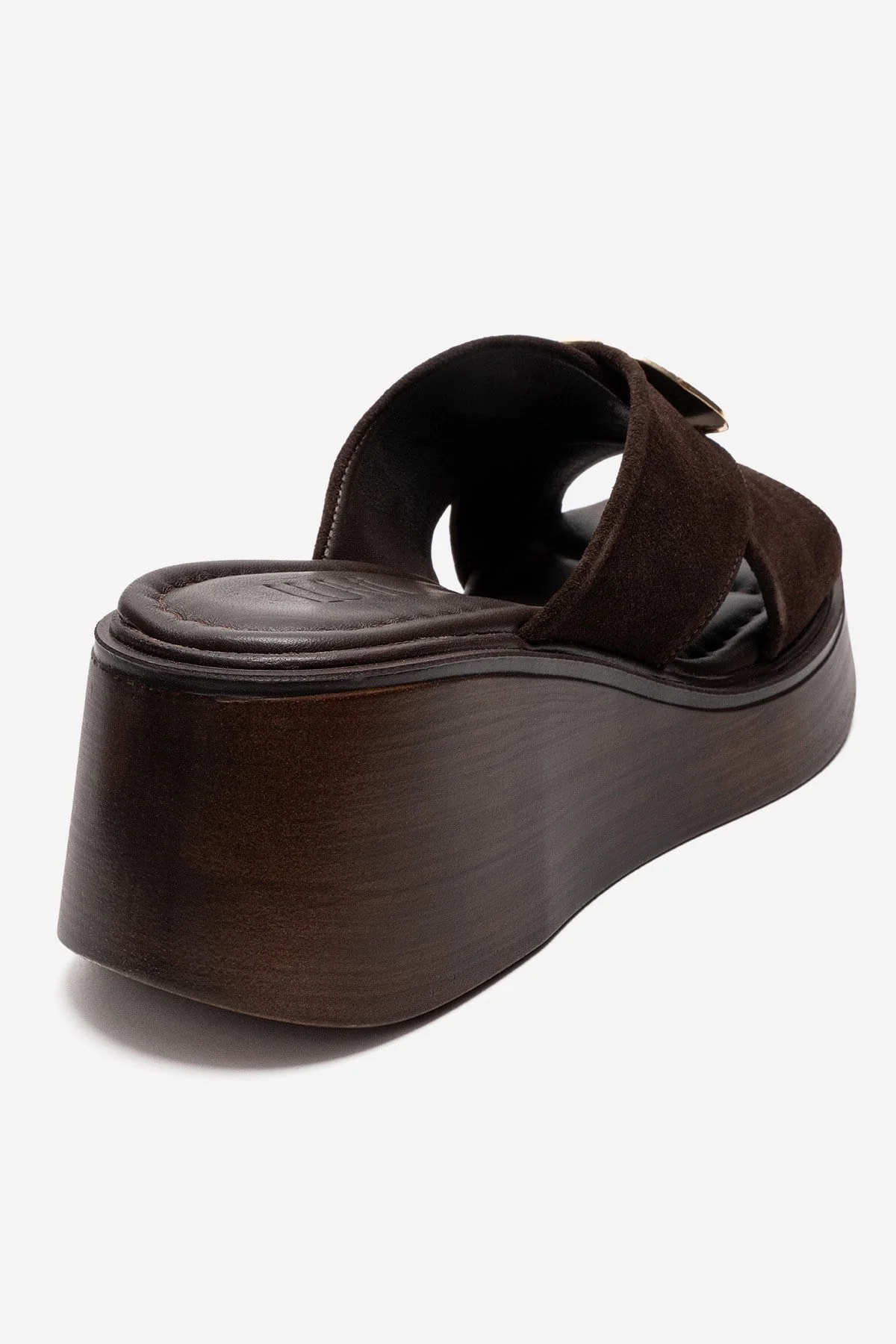 Fianna - Cognac Genuine Leather Wedge Heel Slide (Women) - Image 5