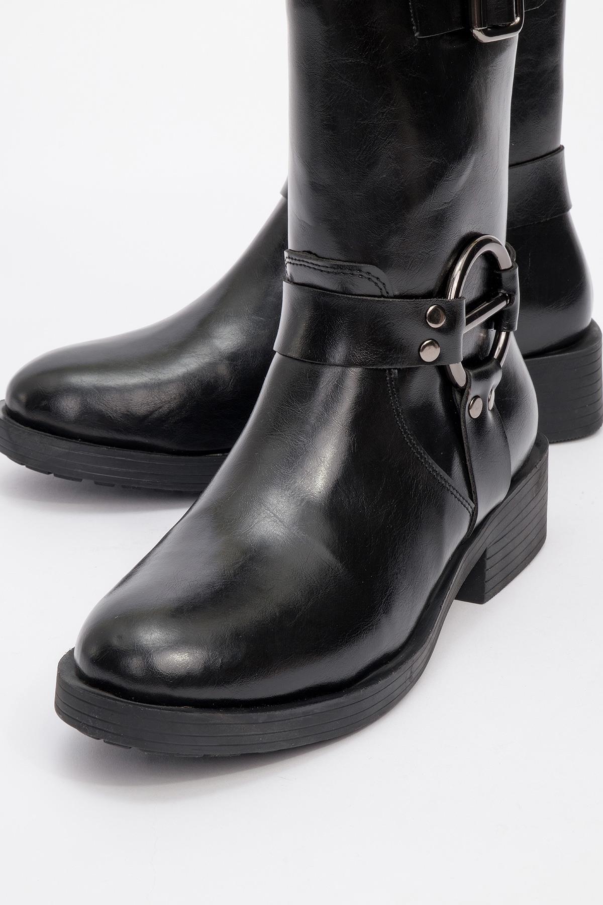 Fies Black Buckled Boot (Women) - Image 3