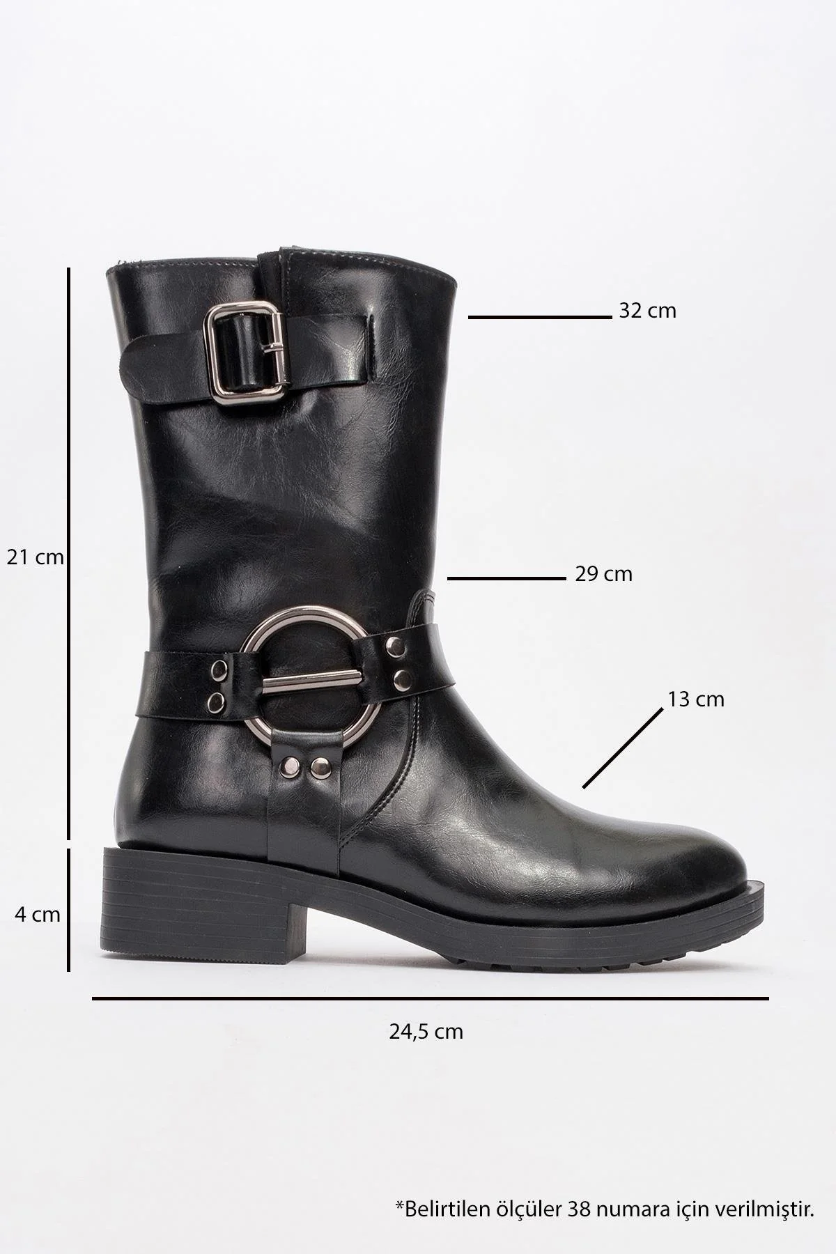 Fies Black Buckled Boot (Women) - Image 4