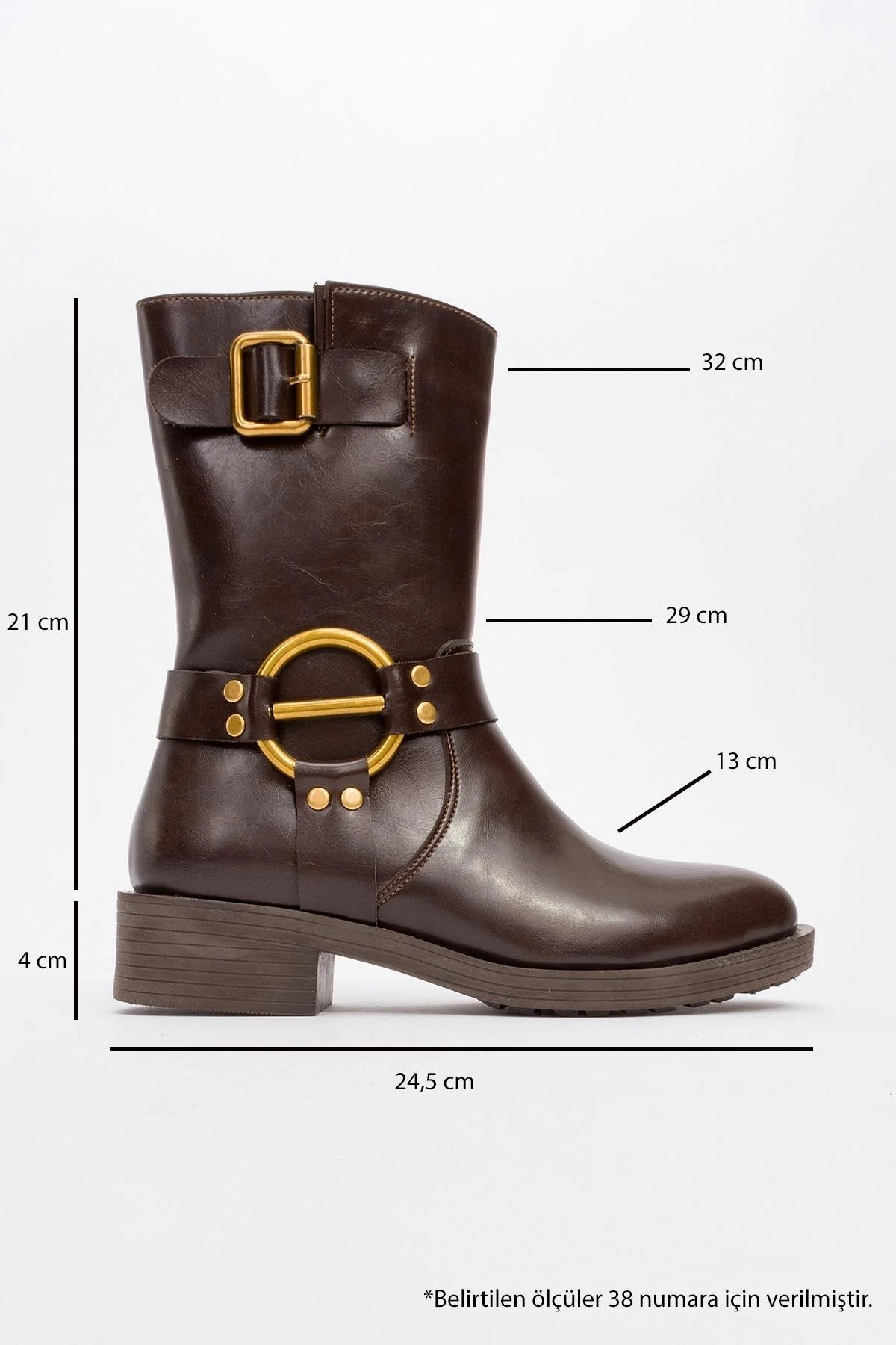 Fies Brown Buckled Boot (Women) - Image 4