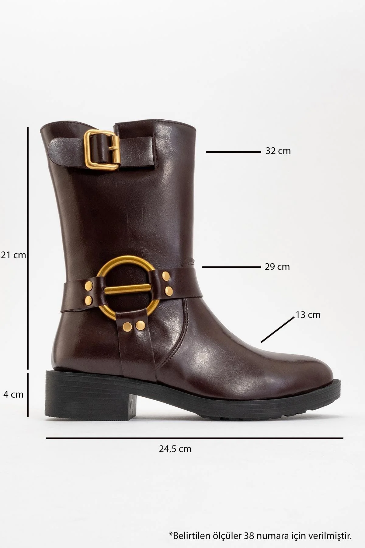 Fies Burgundy Buckled Boot (Women) - Image 4