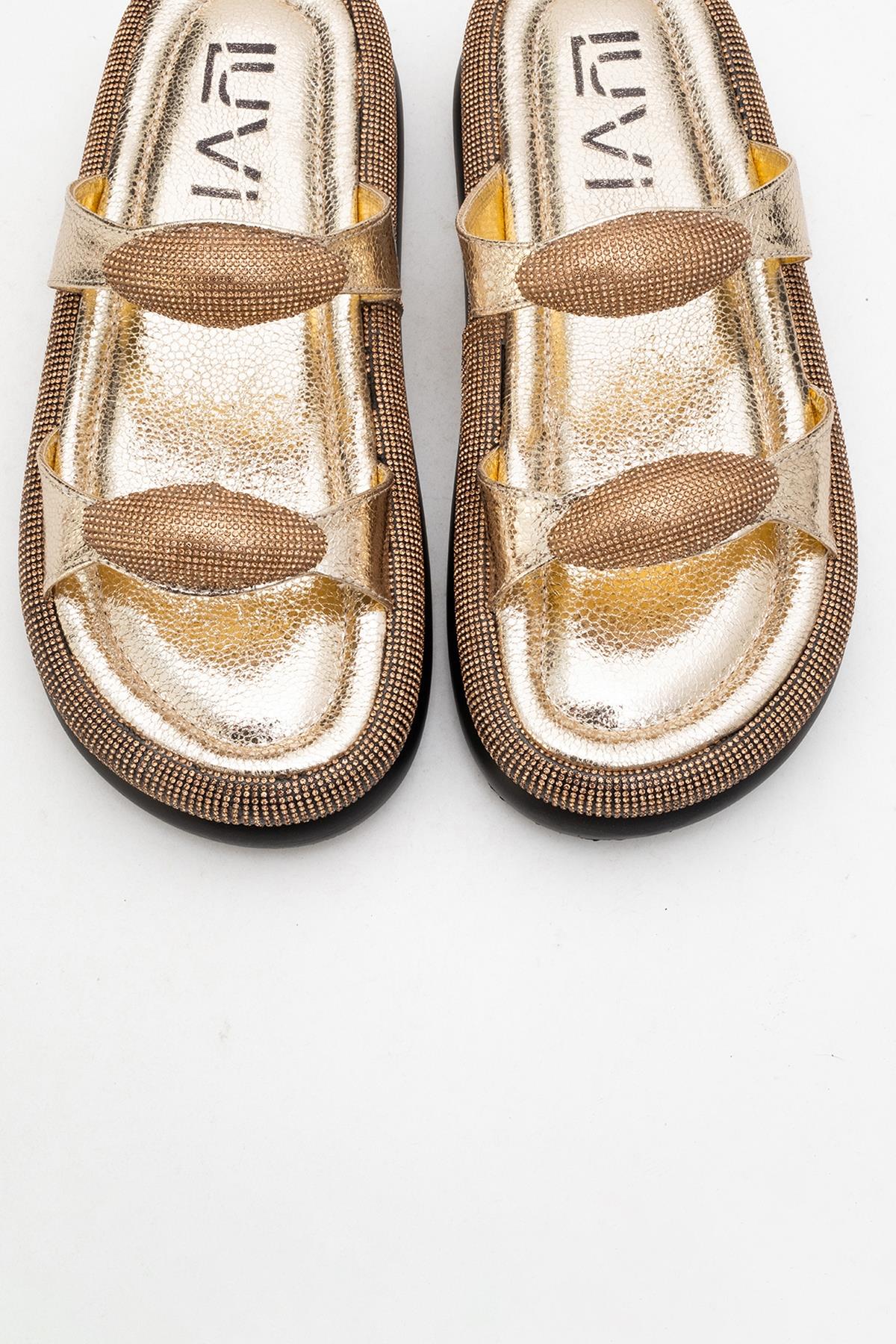 Finery Gold Embellished Platform Slide (Women) - Image 2