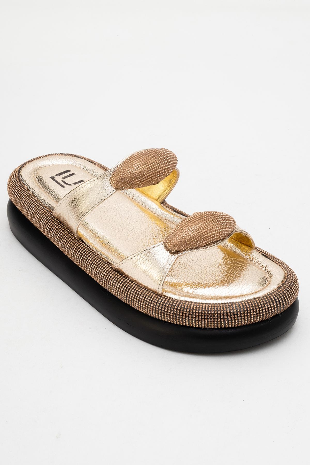 Finery Gold Embellished Platform Slide (Women) - Image 3