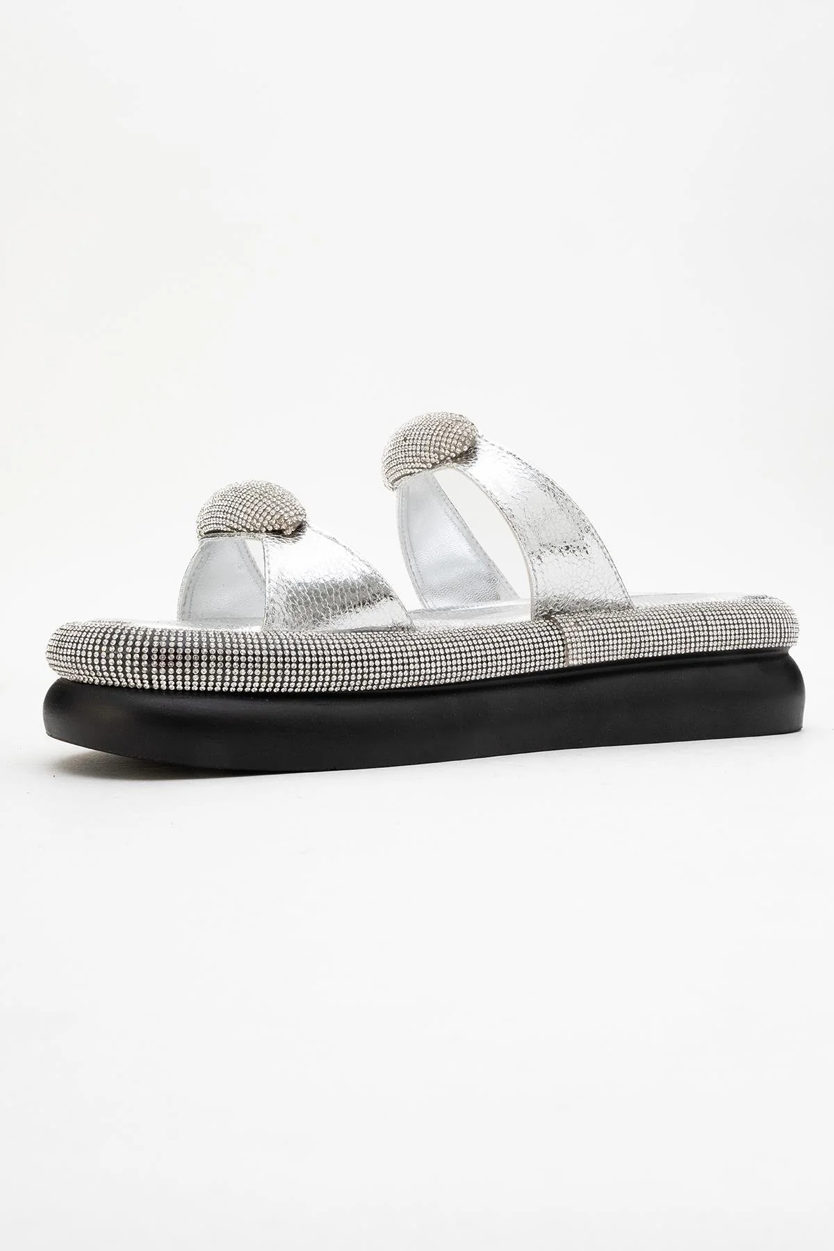 Finery Silver Embellished Platform Slide (Women) - Image 4