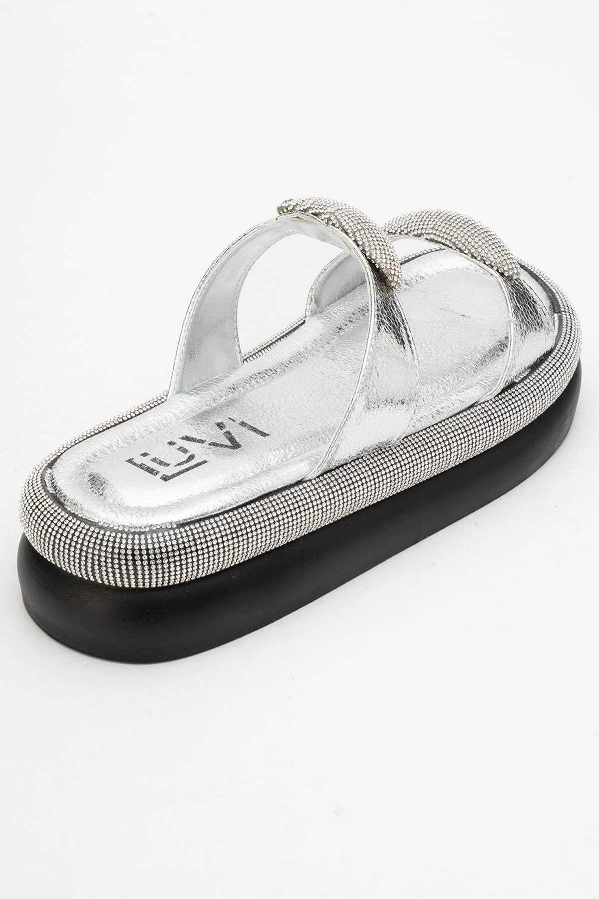 Finery Silver Embellished Platform Slide (Women) - Image 5