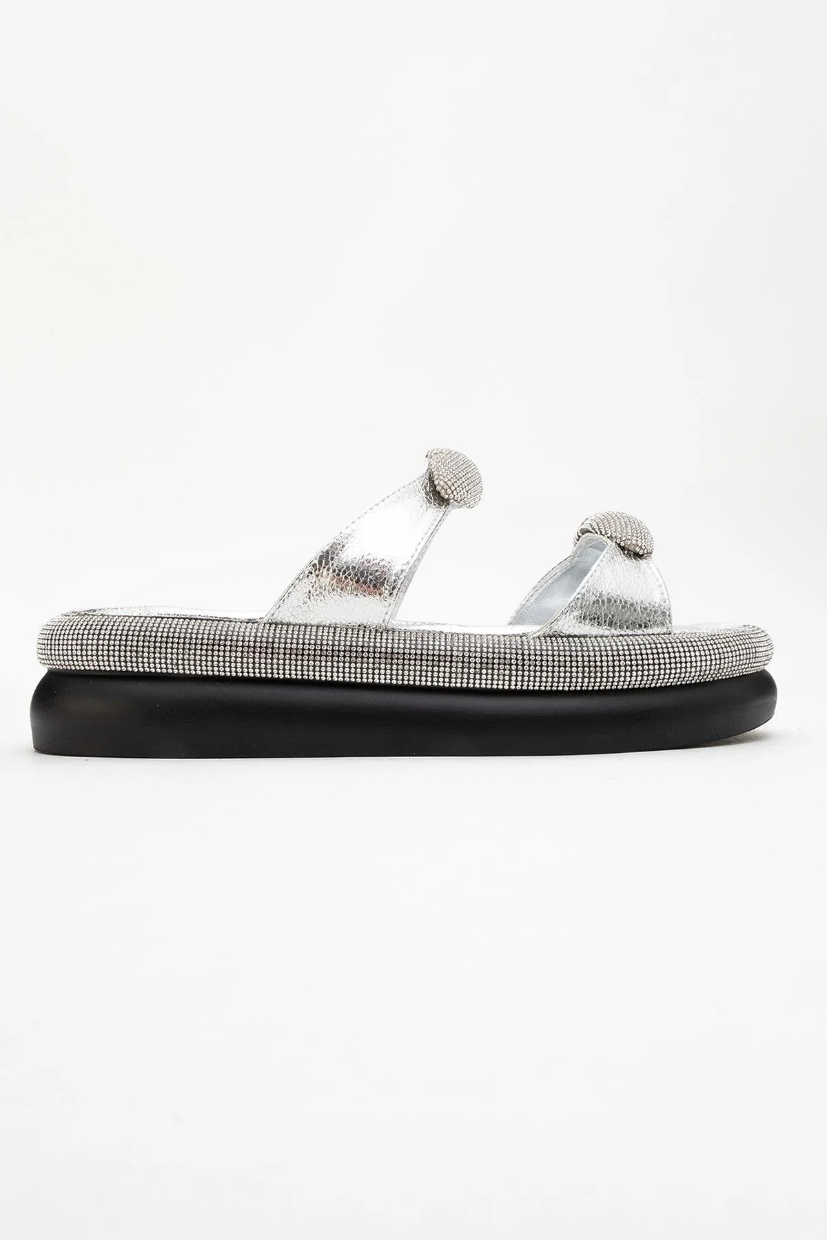Finery Silver Embellished Platform Slide (Women) - Image 6